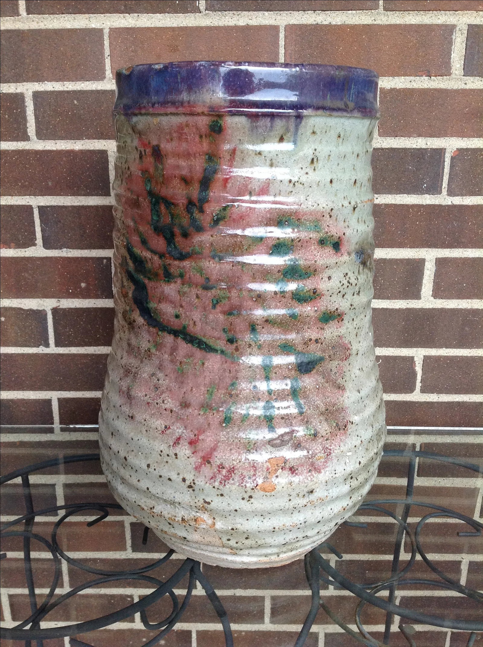 1970s Studio Pottery Floor Vase - 4