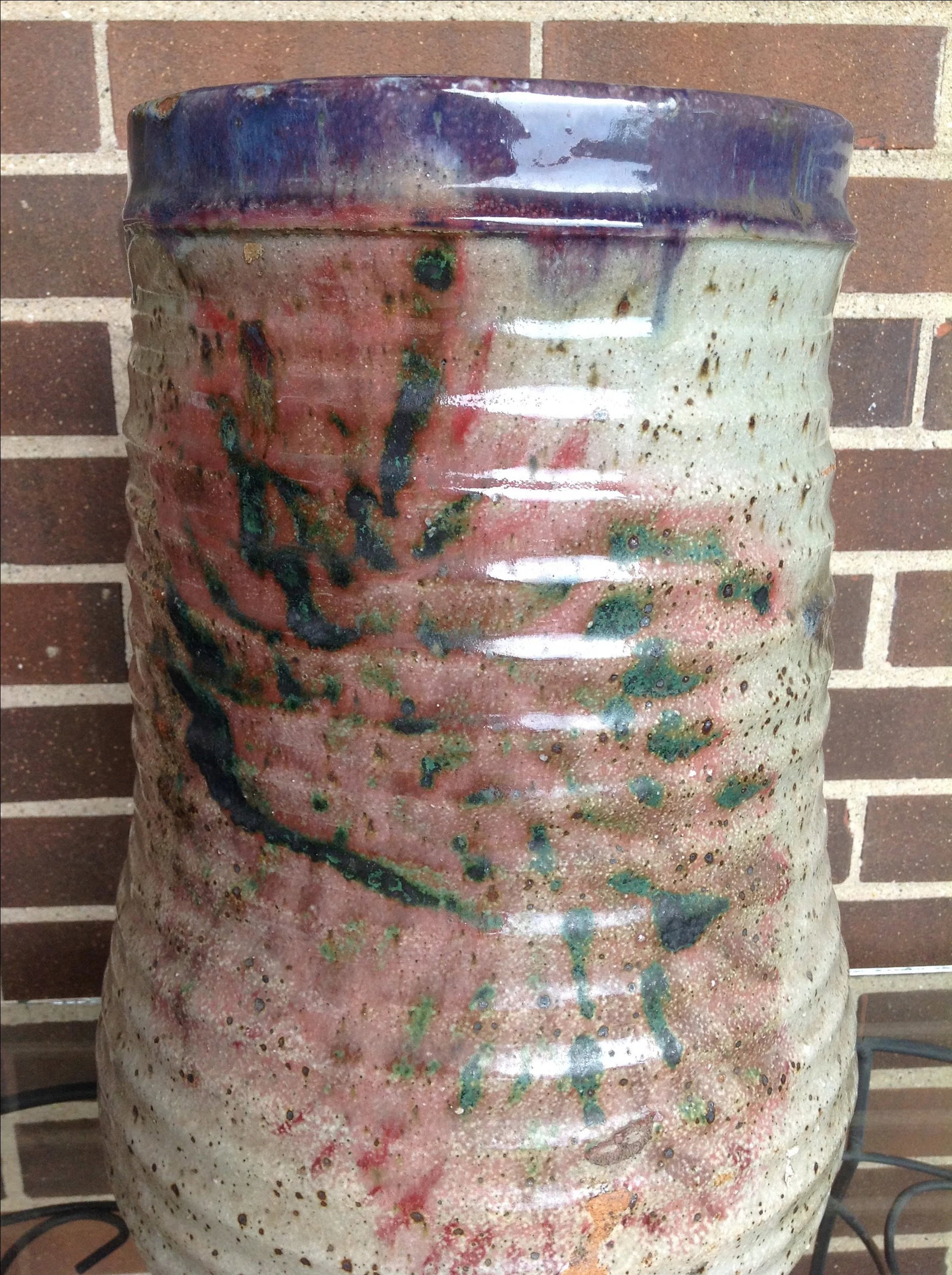 1970s Studio Pottery Floor Vase - 5