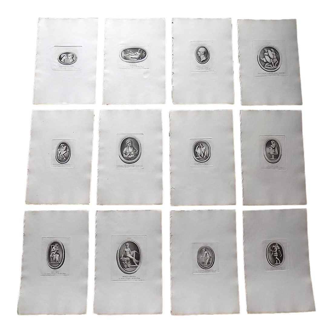 Authentic Antique 18th C. Mythical Figure Quarto Size Copperplate Engravings - Set of 12 (1 of 9)