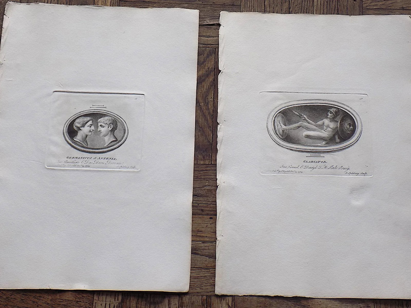 Authentic Antique 18th C. Mythical Figure Quarto Size Copperplate Engravings - Set of 12 - 2