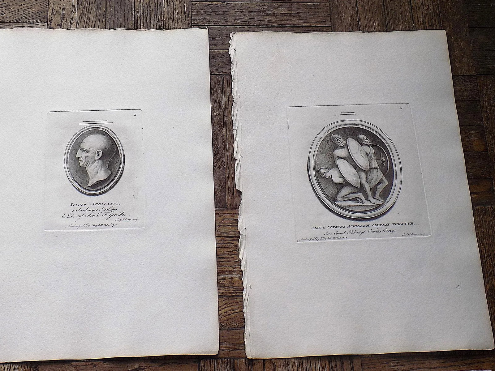 Authentic Antique 18th C. Mythical Figure Quarto Size Copperplate Engravings - Set of 12 - 3