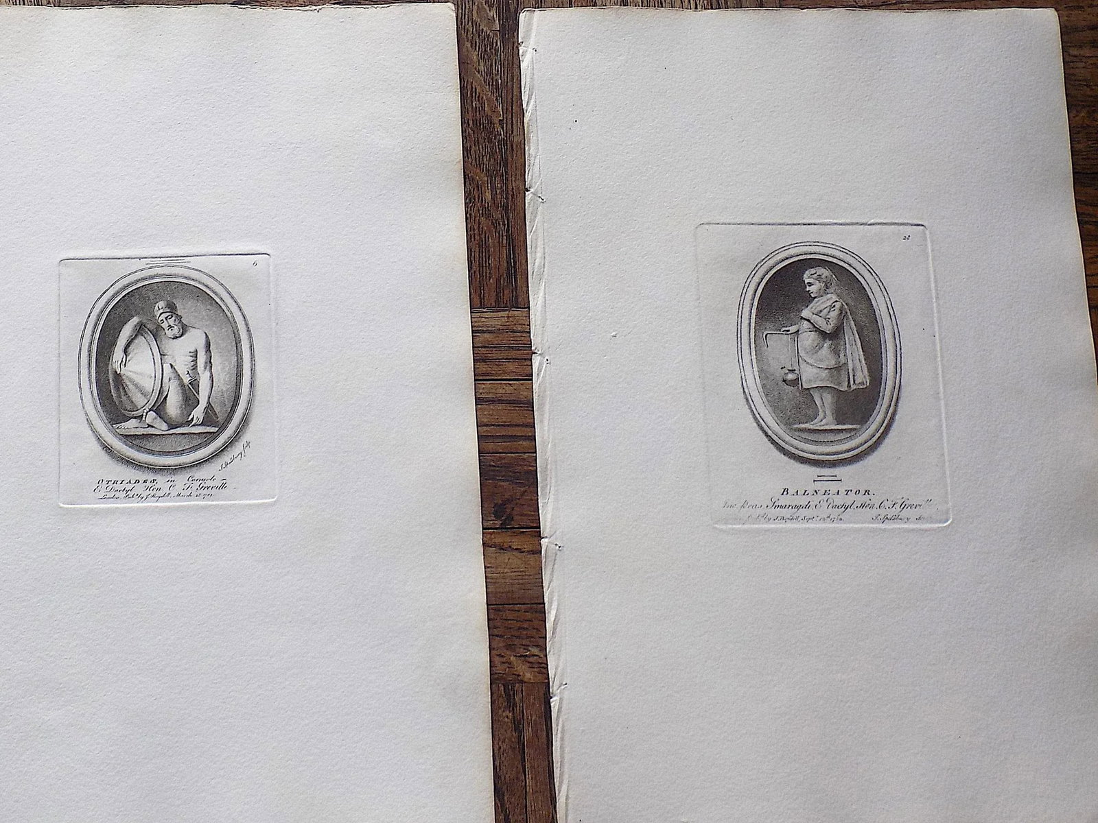 Authentic Antique 18th C. Mythical Figure Quarto Size Copperplate Engravings - Set of 12 - 5