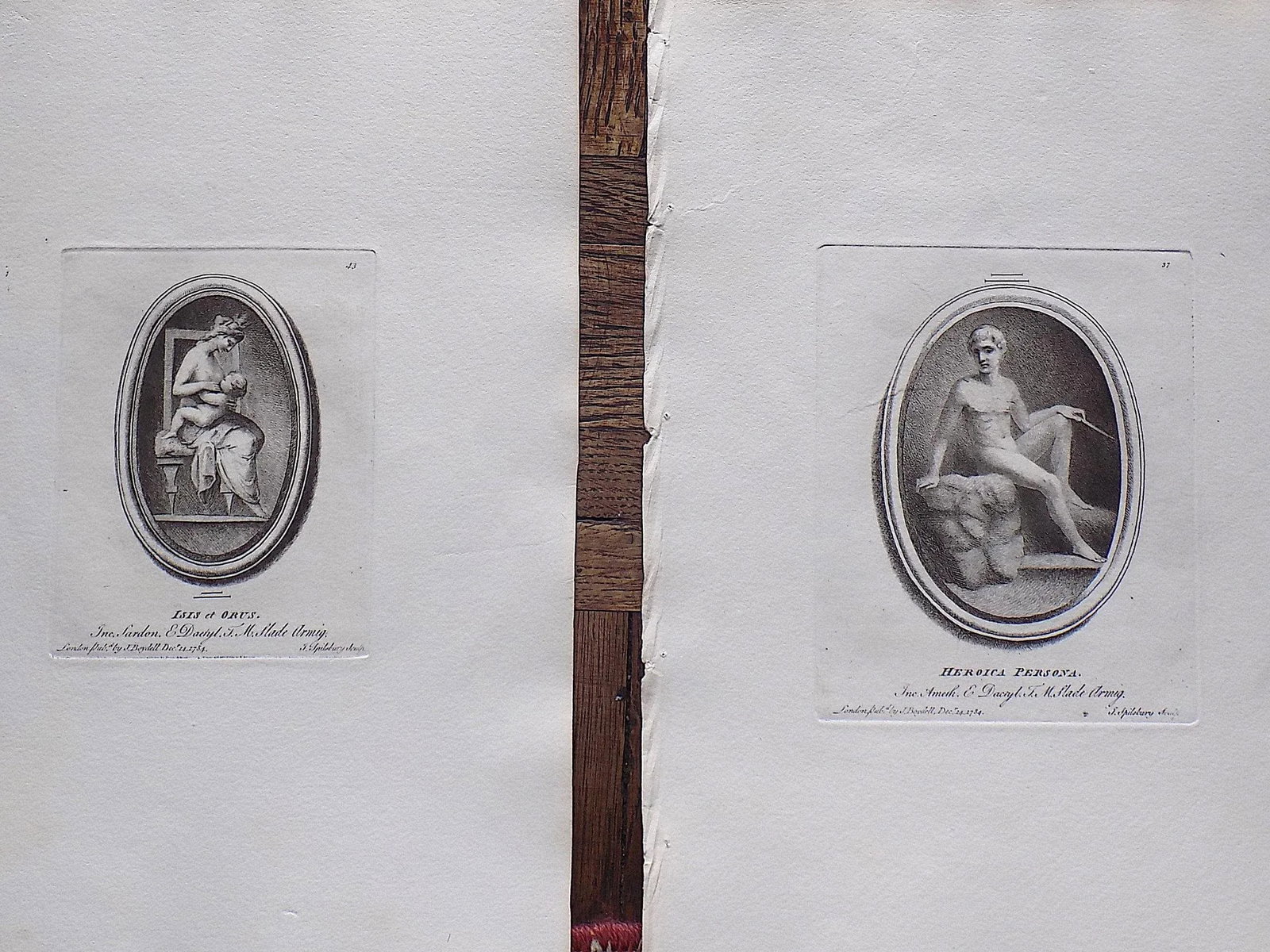 Authentic Antique 18th C. Mythical Figure Quarto Size Copperplate Engravings - Set of 12 - 6