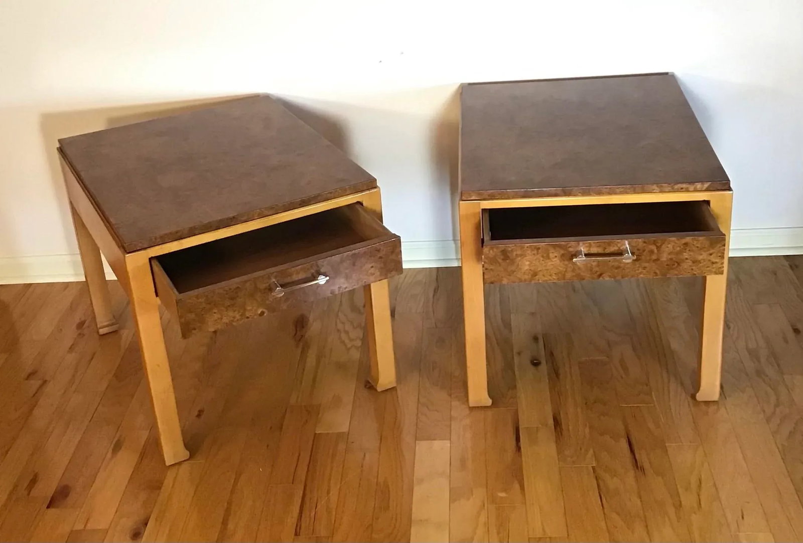 Vintage Mid Century Modern Baker Side Tables - a Pair - 3