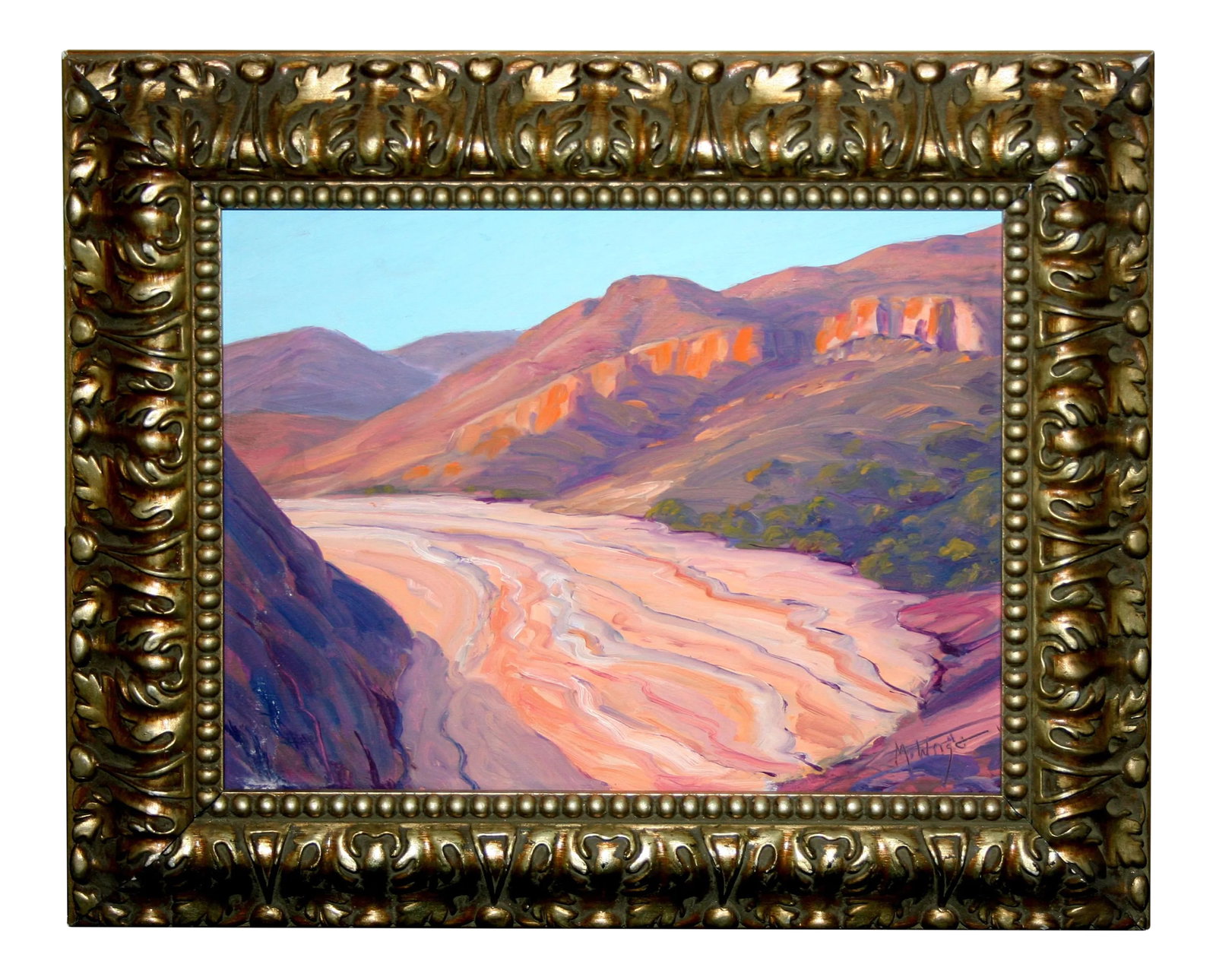 "Red Rocks Utah" Contemporary Landscape Oil Painting by Mike Wright, Framed (1 of 3)