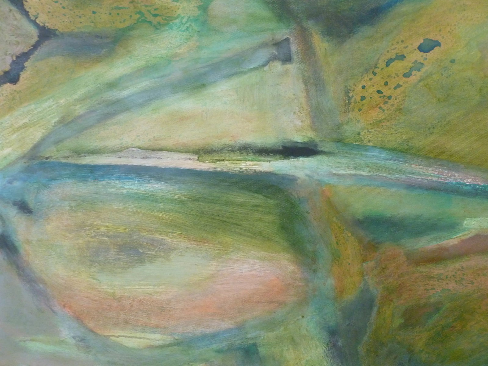 "Duck Pond" Contemporary Organic Modern Abstract Oil and Acrylic Painting by Scott Spencer - 2