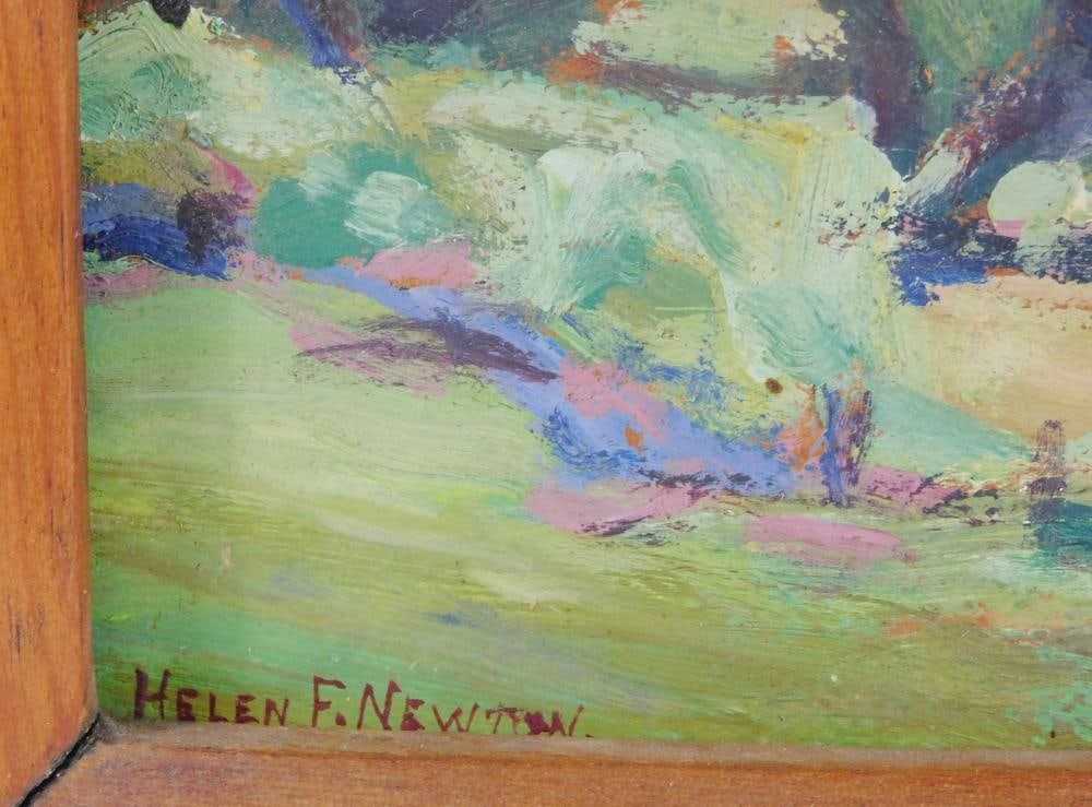 Late 19th Century "Summer Landscape", Oil on Board Signed Painting - 3