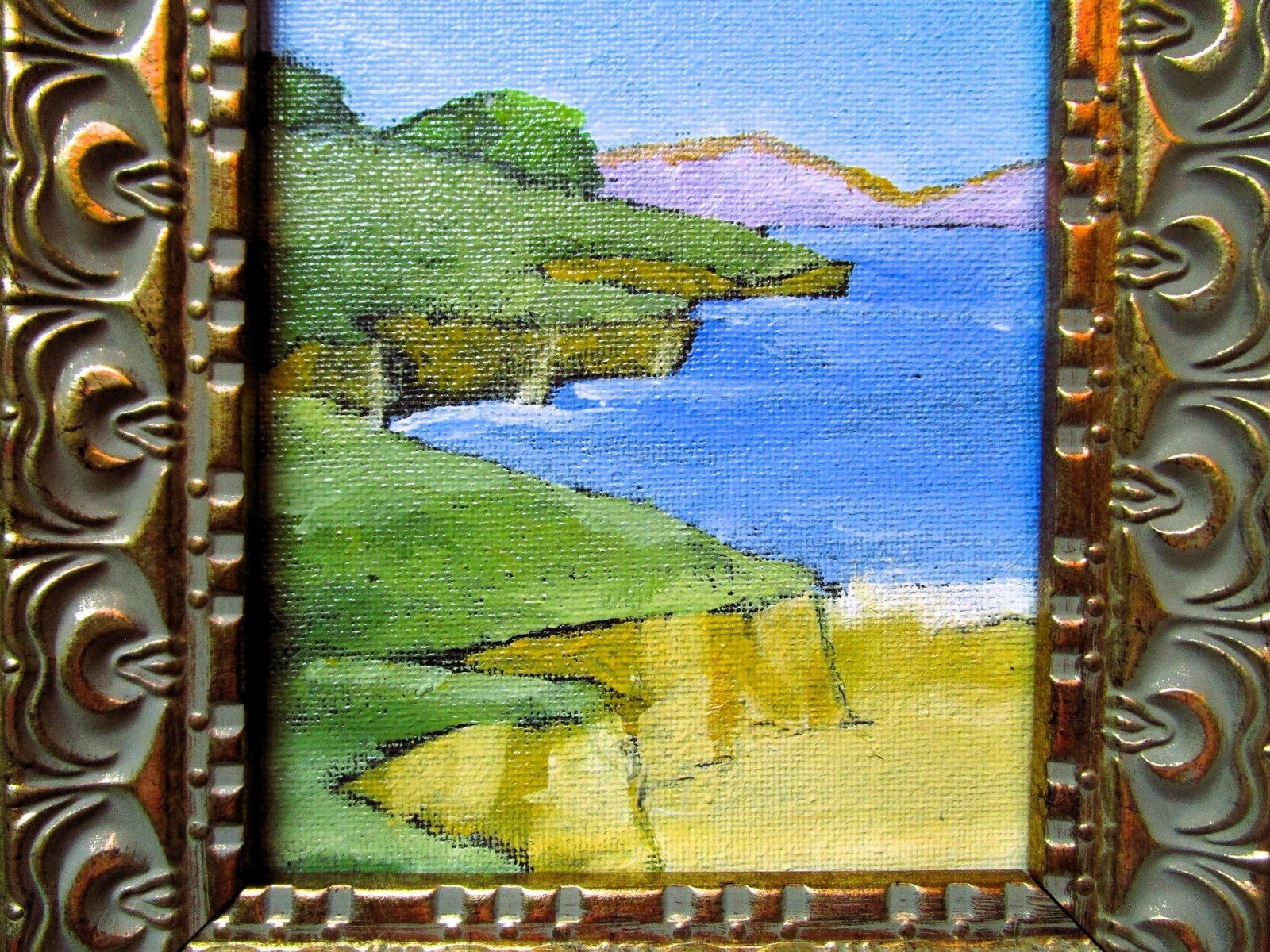 Framed 4x6 Monterey Bay Lynne French Pacific Landscape - 3