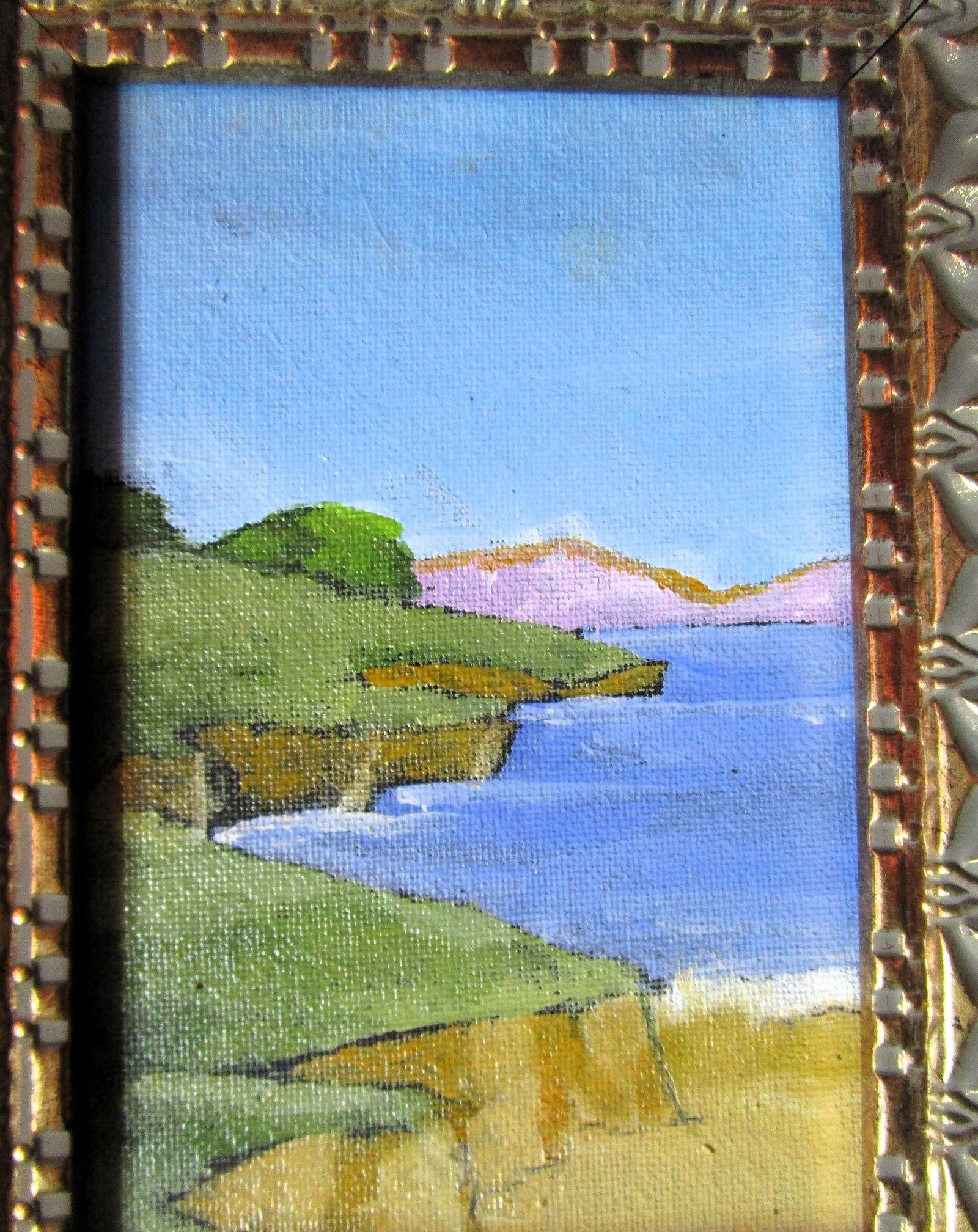 Framed 4x6 Monterey Bay Lynne French Pacific Landscape - 4