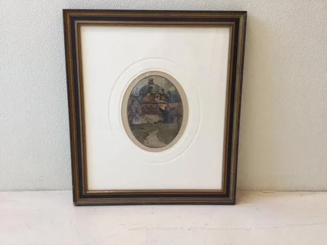 Pair of Custom Framed & Matted Colored Etchings by Luigi Kasimir - 3