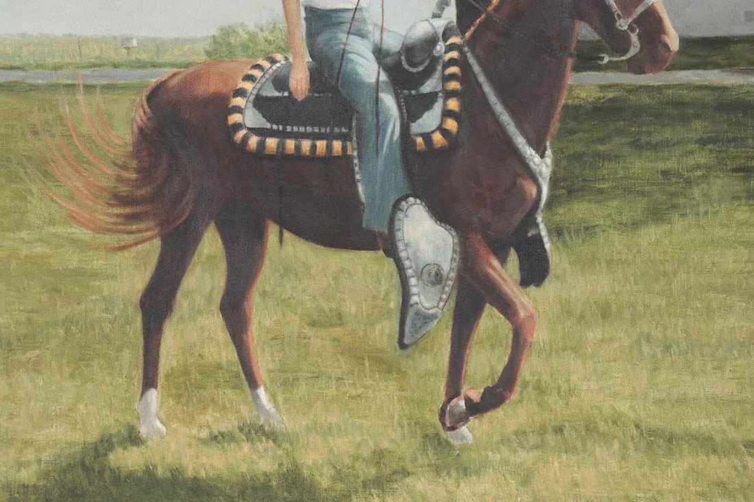 Vintage Impressionist Oil/Canvas - Equestrian Scene - Signed - 3