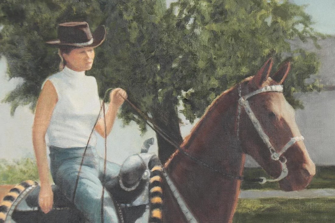 Vintage Impressionist Oil/Canvas - Equestrian Scene - Signed - 4