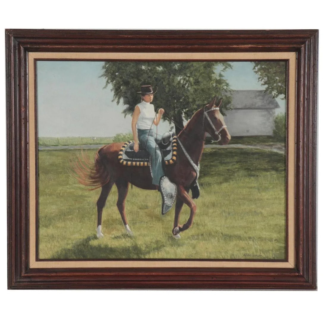 Vintage Impressionist Oil/Canvas - Equestrian Scene - Signed - 8