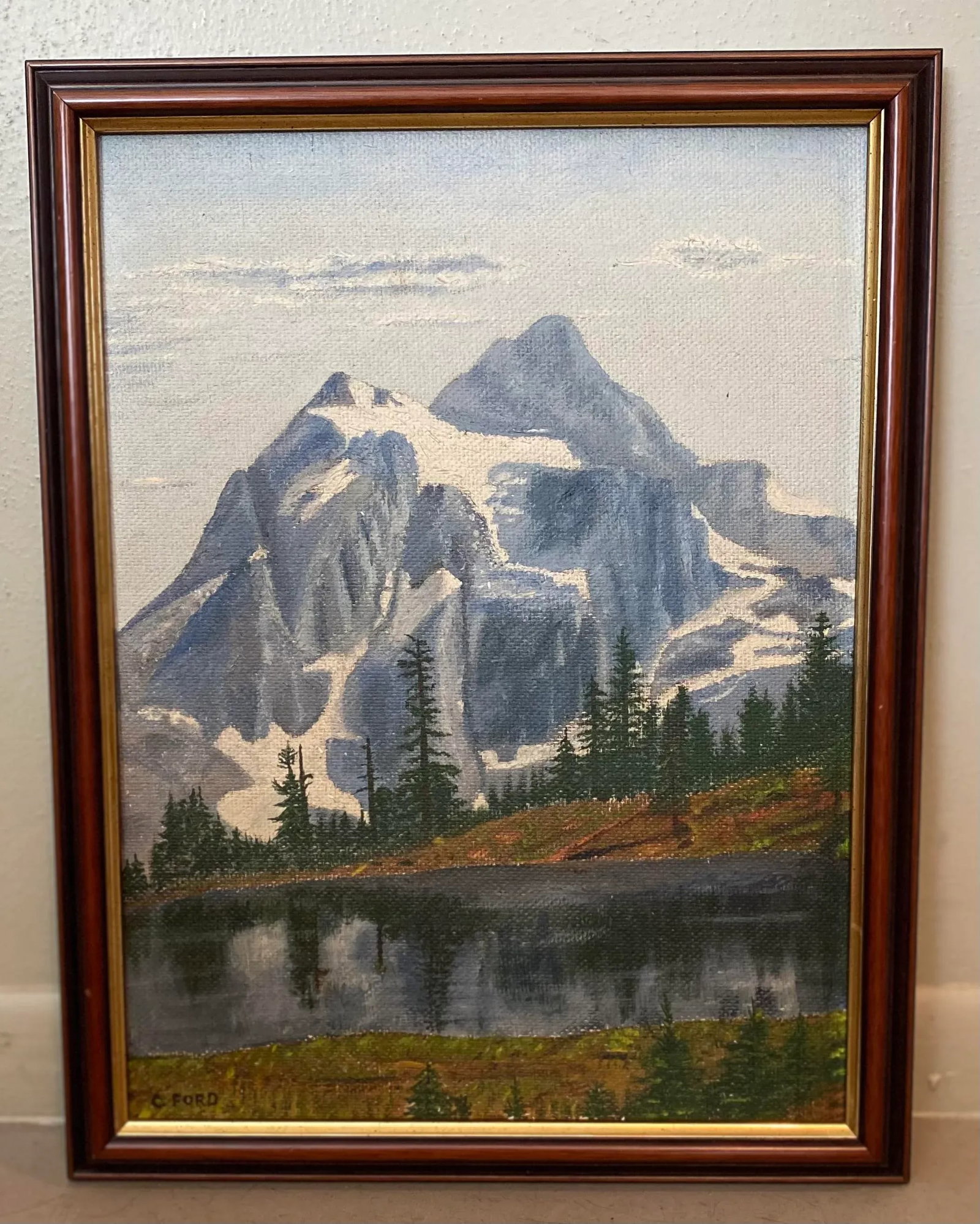 "High Sierras" Western Landscape Oil Painting, Framed - 5