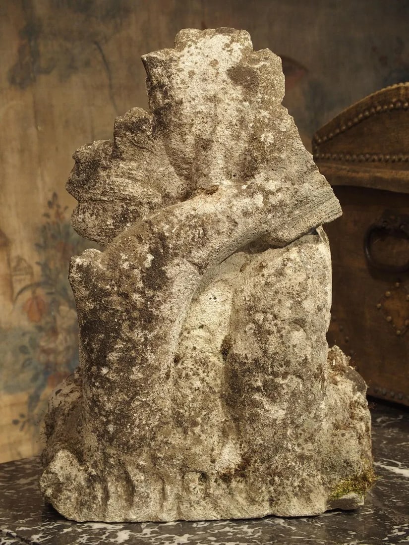 Antique French Stone Fountain Piece With Triple Dolphin Spouts, Circa 1900 - 11
