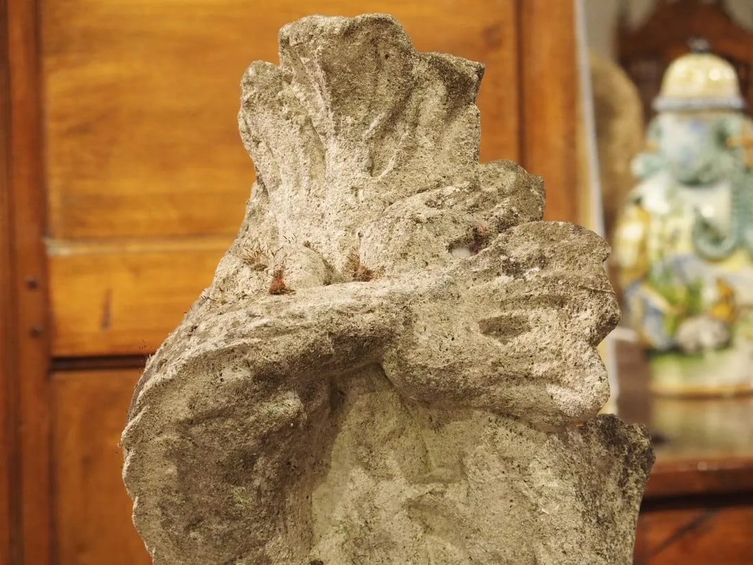 Antique French Stone Fountain Piece With Triple Dolphin Spouts, Circa 1900 - 2