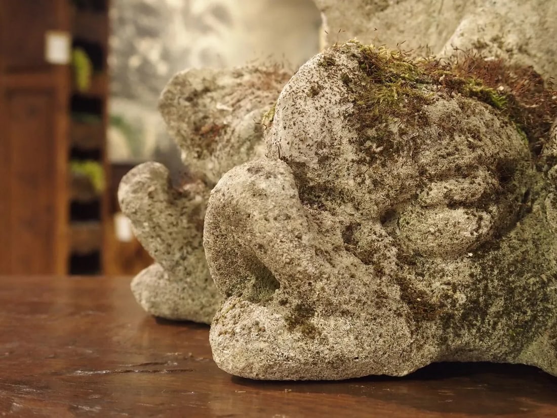 Antique French Stone Fountain Piece With Triple Dolphin Spouts, Circa 1900 - 3
