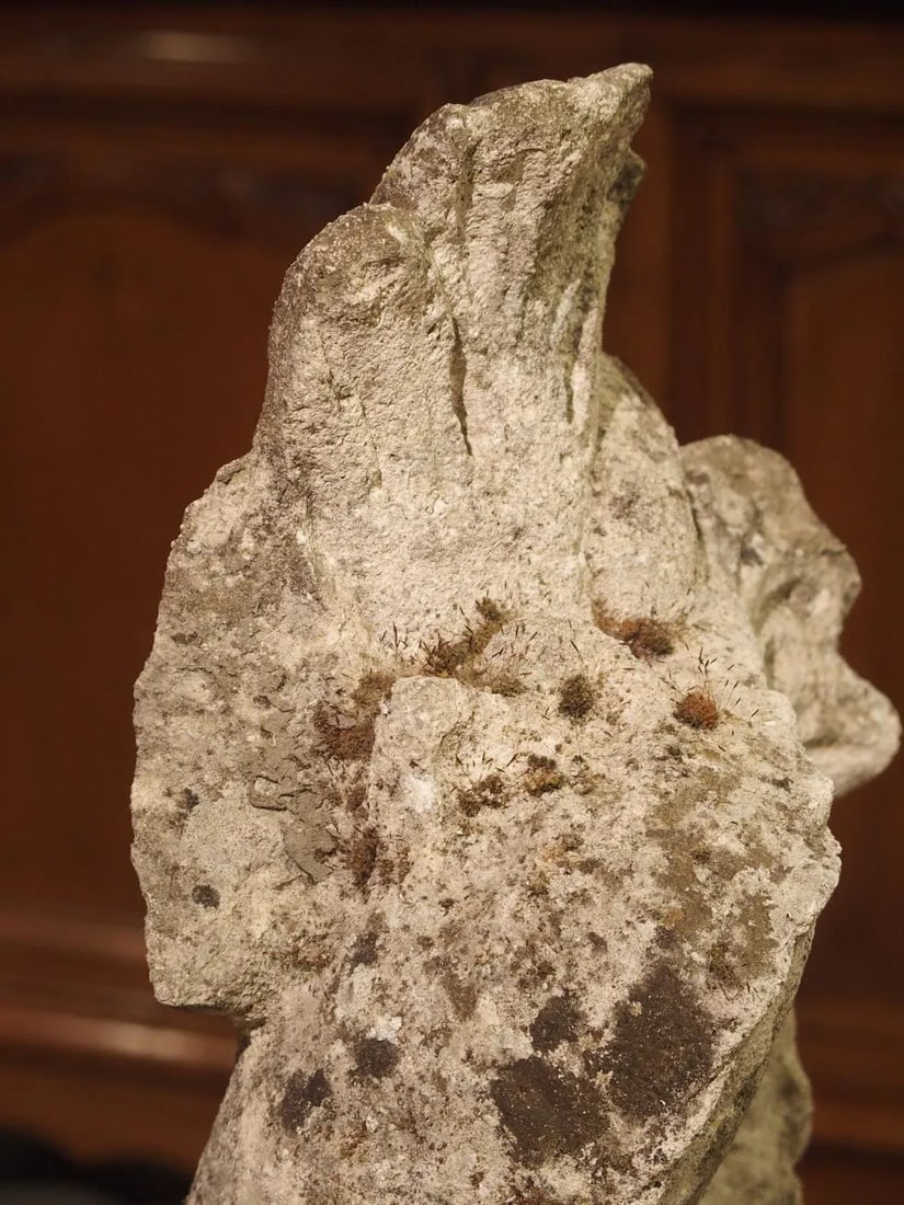 Antique French Stone Fountain Piece With Triple Dolphin Spouts, Circa 1900 - 9