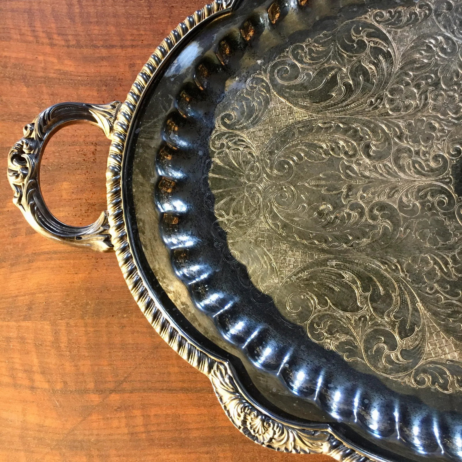 27" Silver Platter by Pilgrim - 2