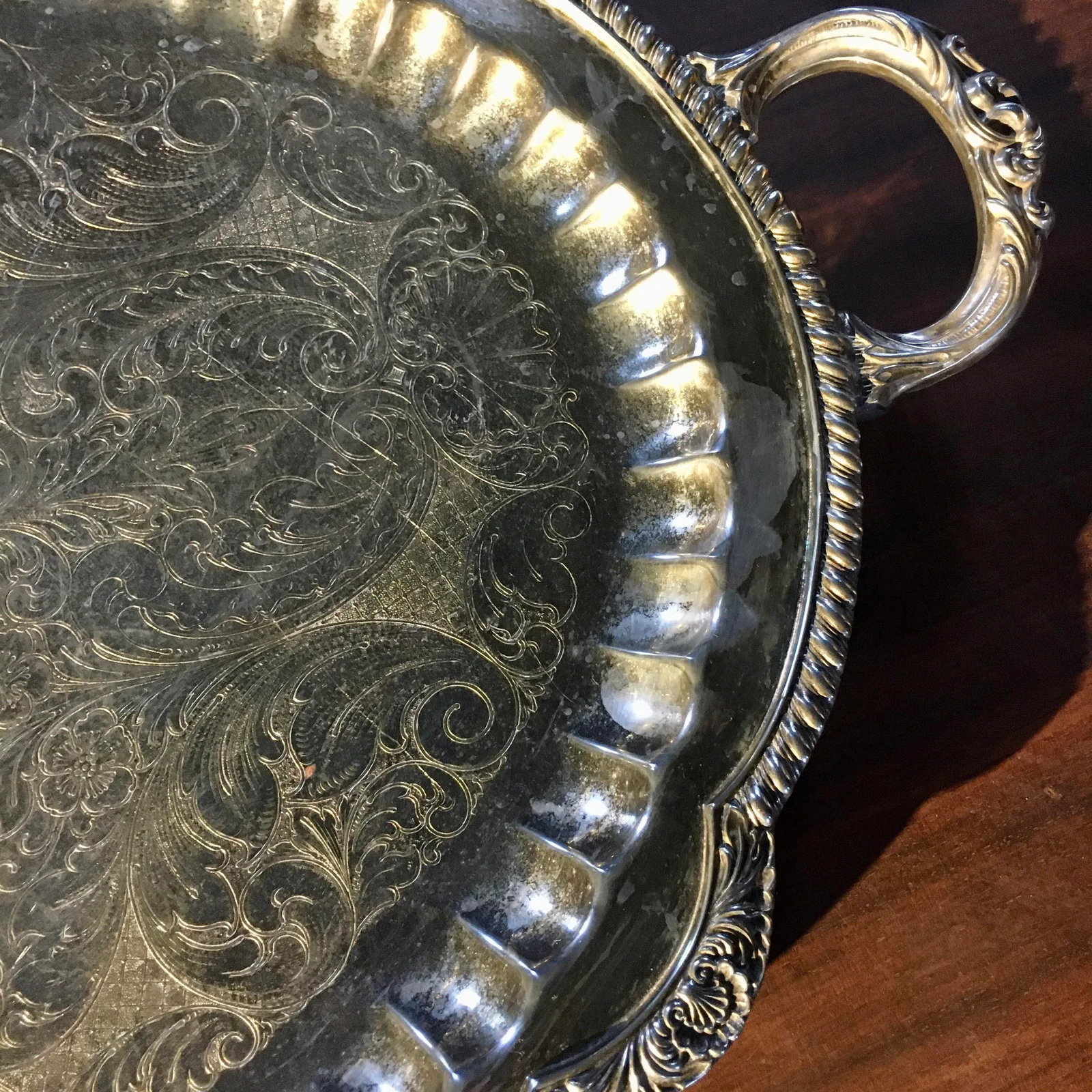 27" Silver Platter by Pilgrim - 4