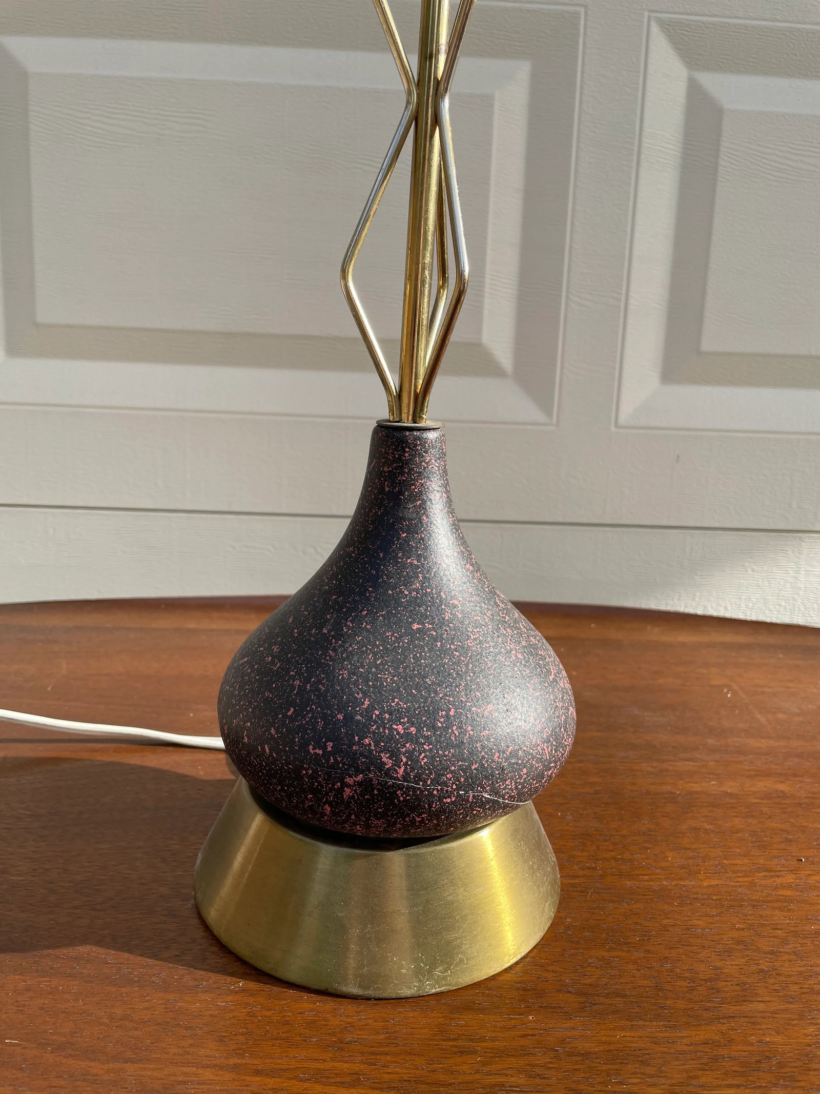 Vintage Mid Century Modern Atomic Starburst Table Lamp - 3