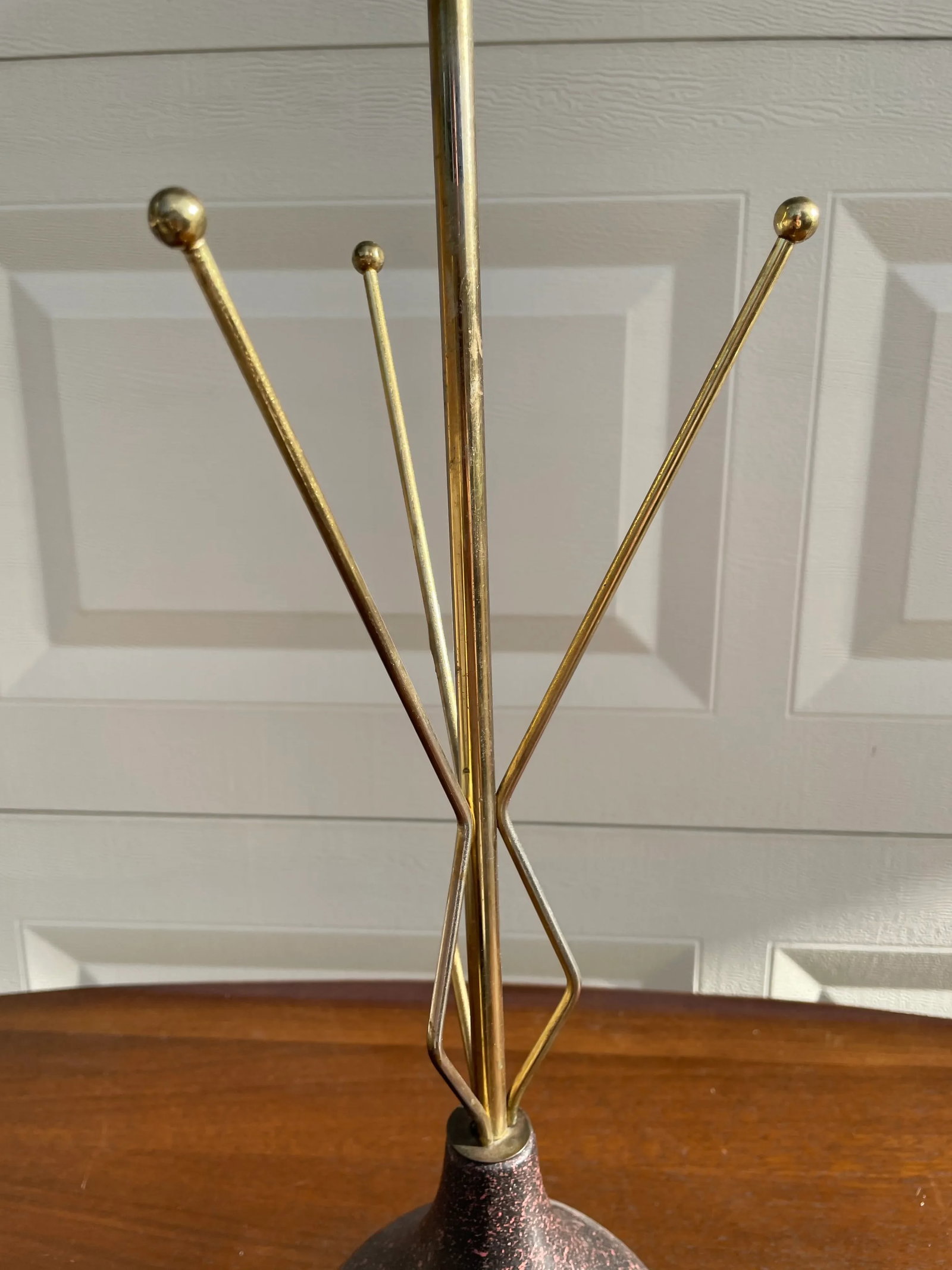 Vintage Mid Century Modern Atomic Starburst Table Lamp - 4
