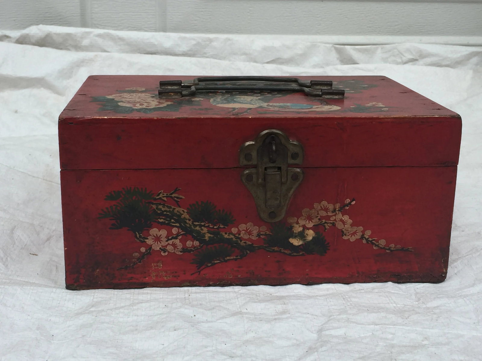 Asian Hand-Painted Vintage Keepsake Box - 5