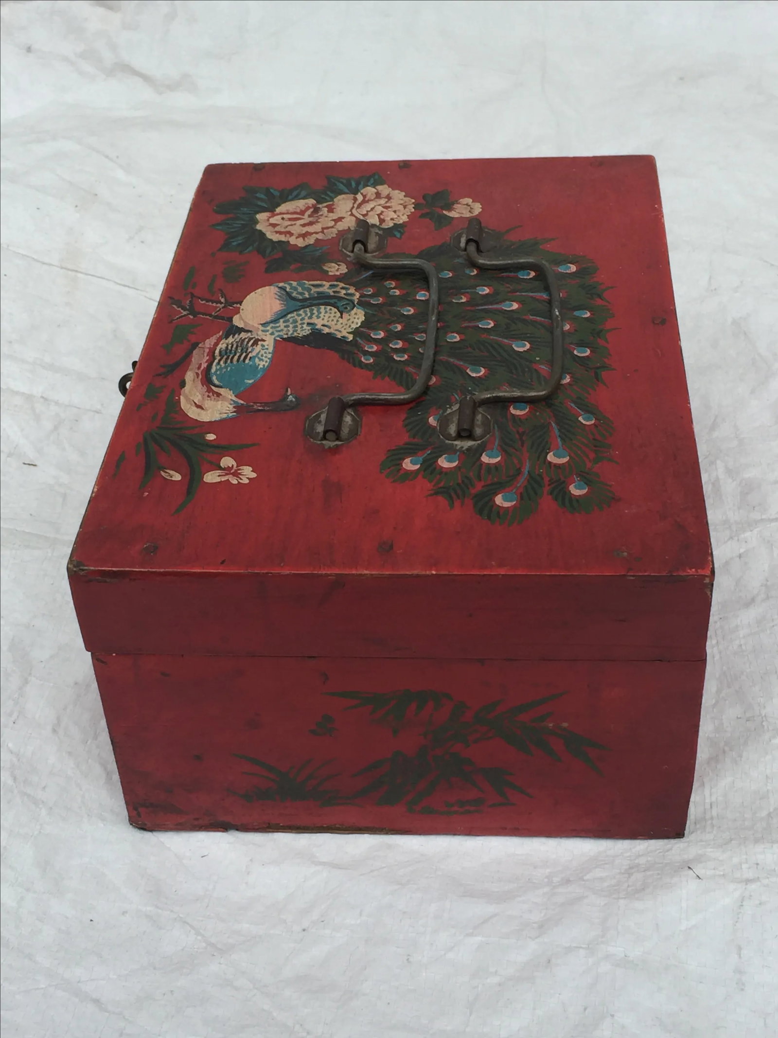 Asian Hand-Painted Vintage Keepsake Box - 7