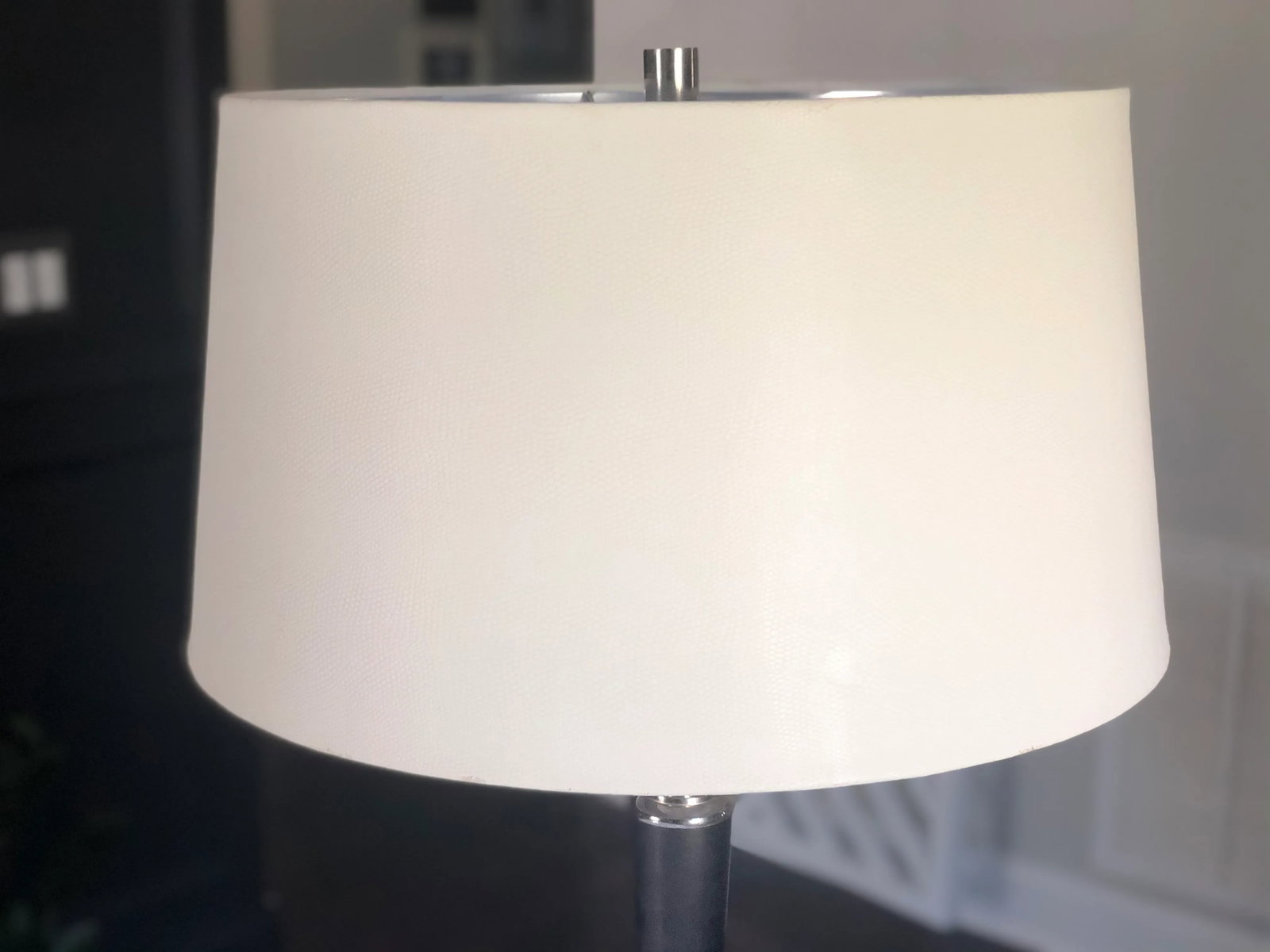 Tanner & Kenzie for Arteriors Home Silver-Plated Tulip Faux Shagreen Lamp - 6