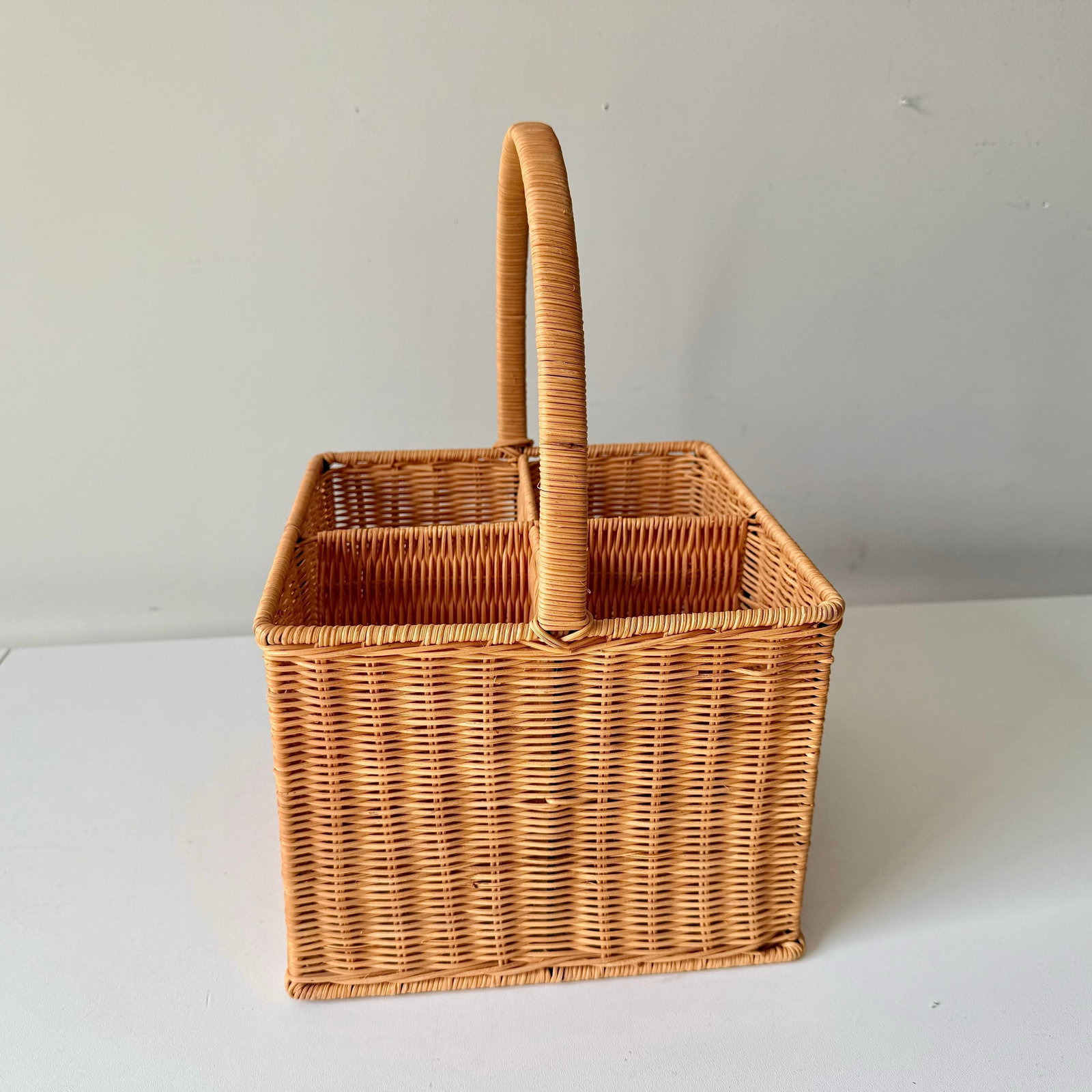 1970s Wicker Utensil Caddy - 3