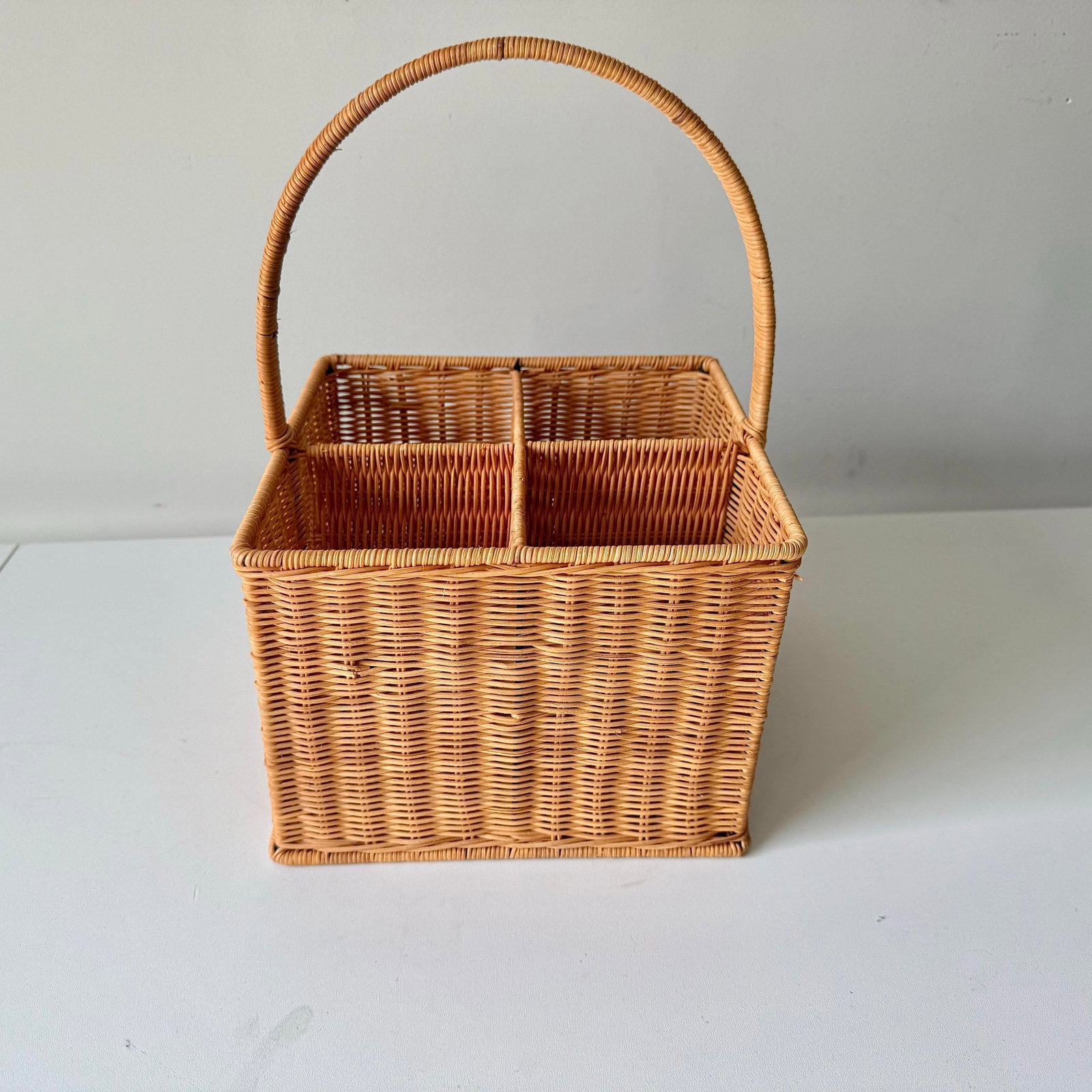 1970s Wicker Utensil Caddy - 4
