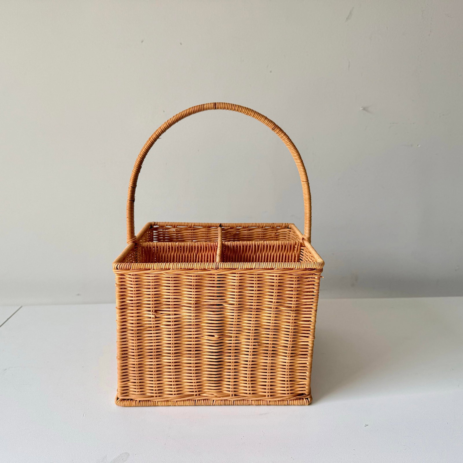 1970s Wicker Utensil Caddy - 5