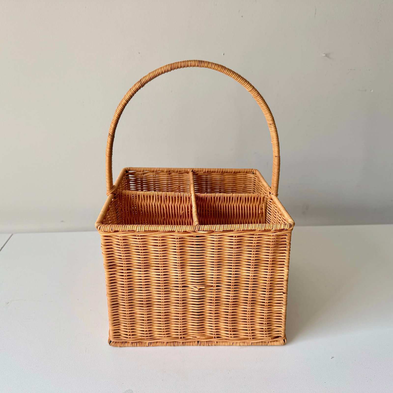 1970s Wicker Utensil Caddy - 6