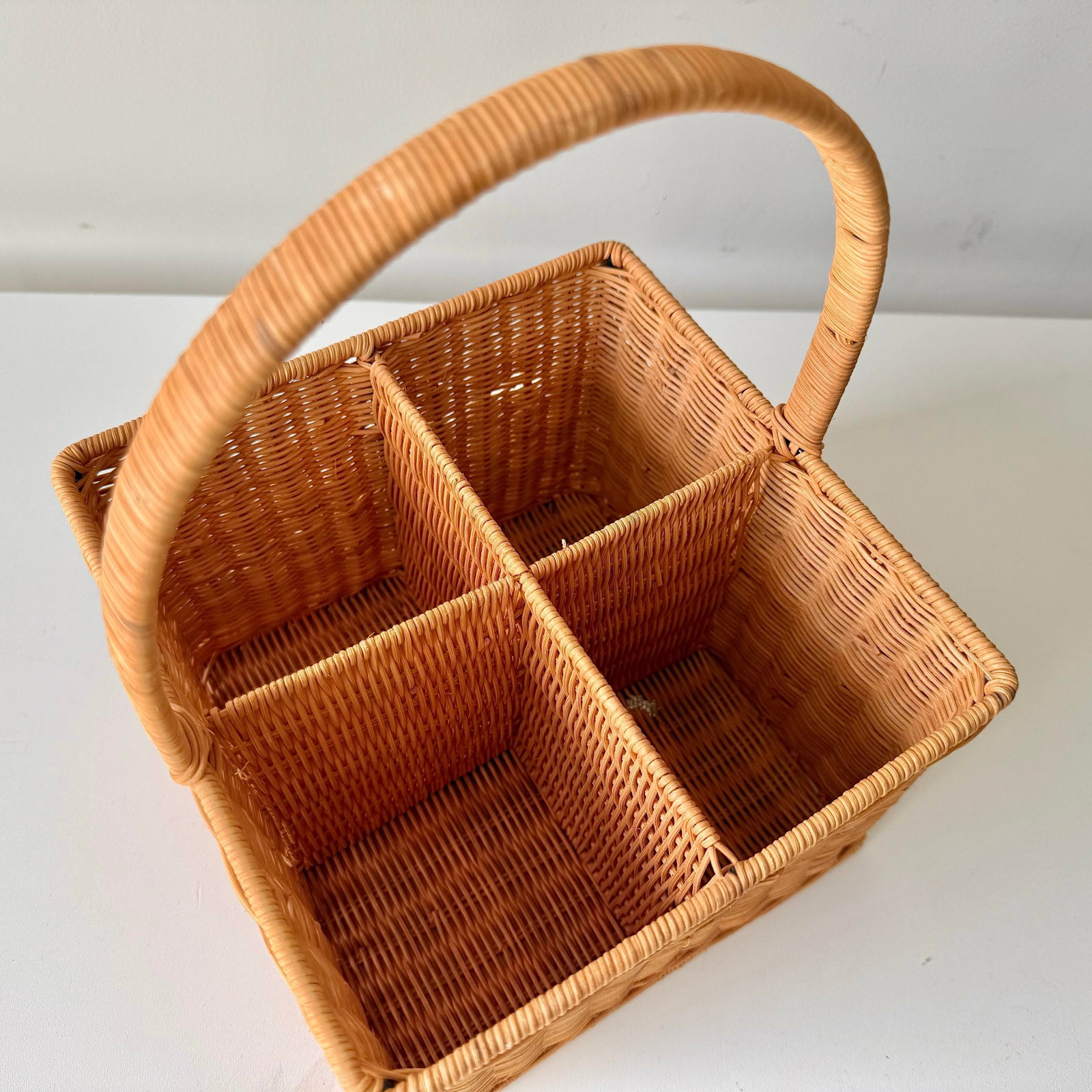 1970s Wicker Utensil Caddy - 8