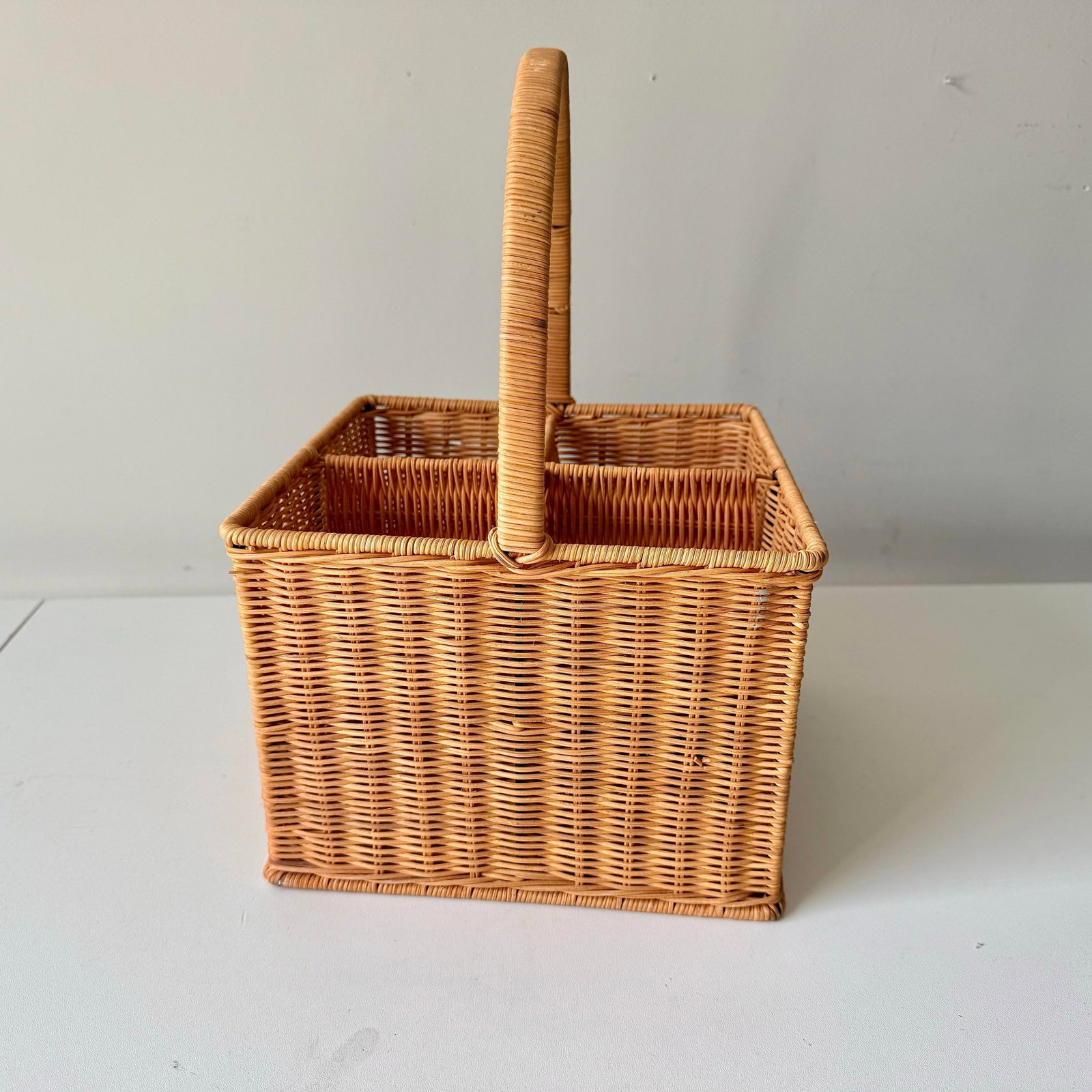 1970s Wicker Utensil Caddy - 9
