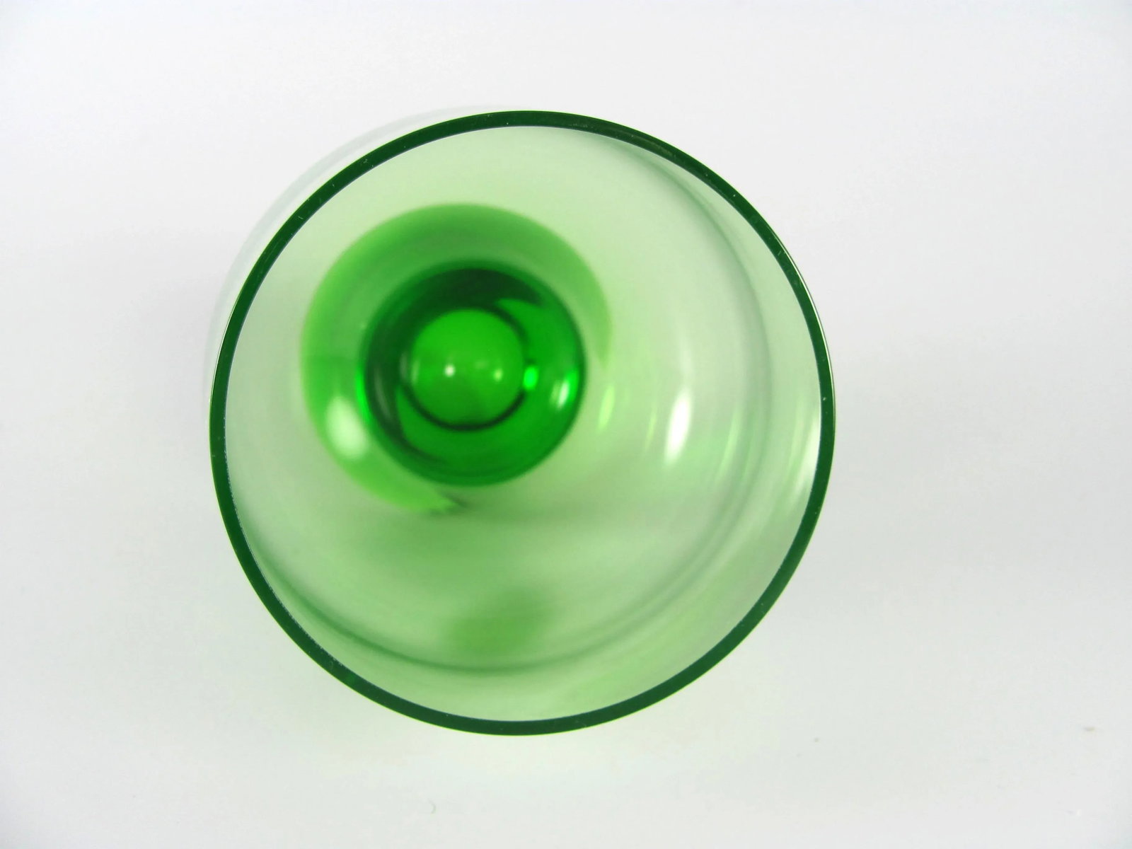 9 Ounce Lime Citron Apple Jade Green Crystal Glass Footed Tumblers - Set of 6 - 4