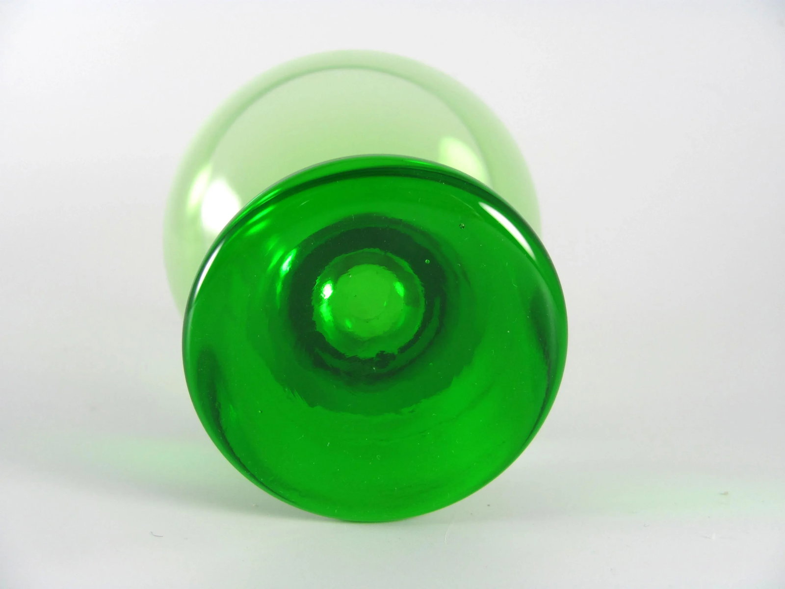 9 Ounce Lime Citron Apple Jade Green Crystal Glass Footed Tumblers - Set of 6 - 5
