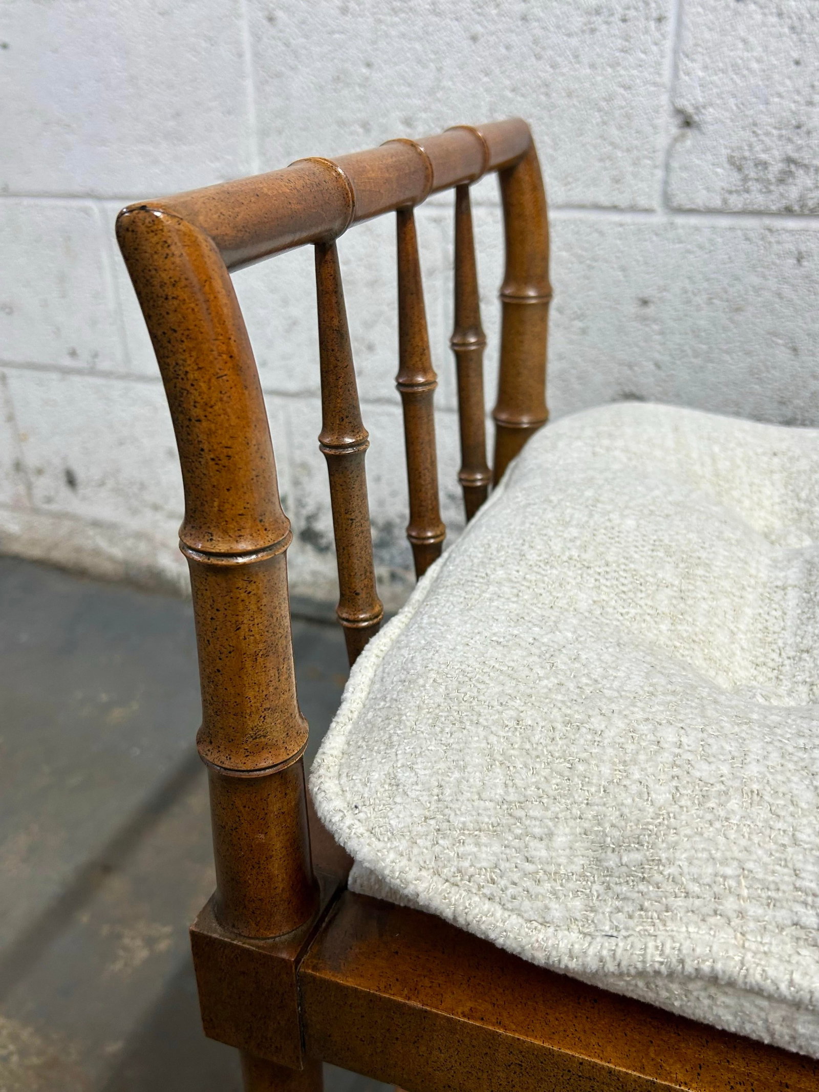 Mid 20th Century Faux Bamboo Baker Furniture Bench - 3