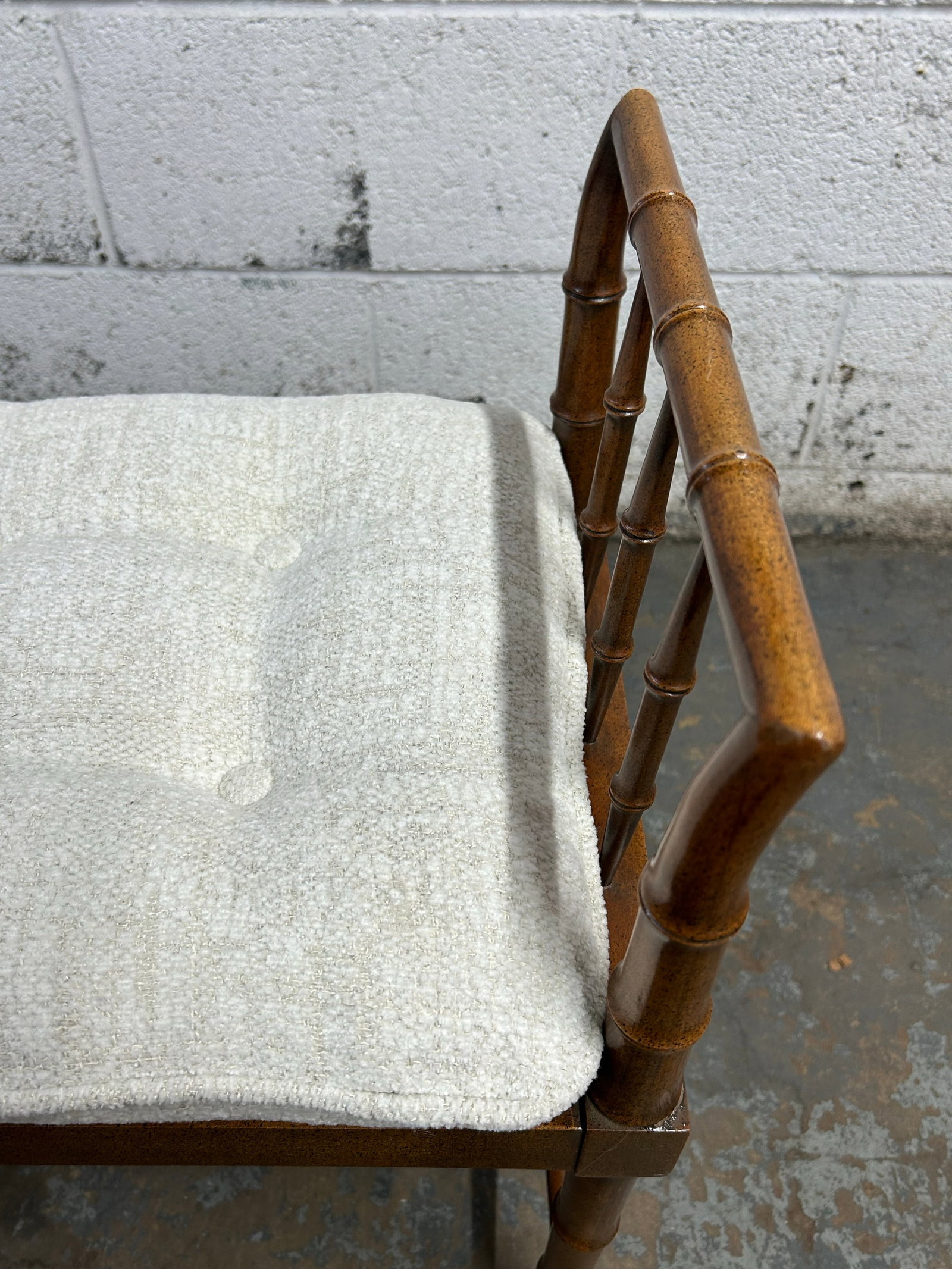 Mid 20th Century Faux Bamboo Baker Furniture Bench - 4