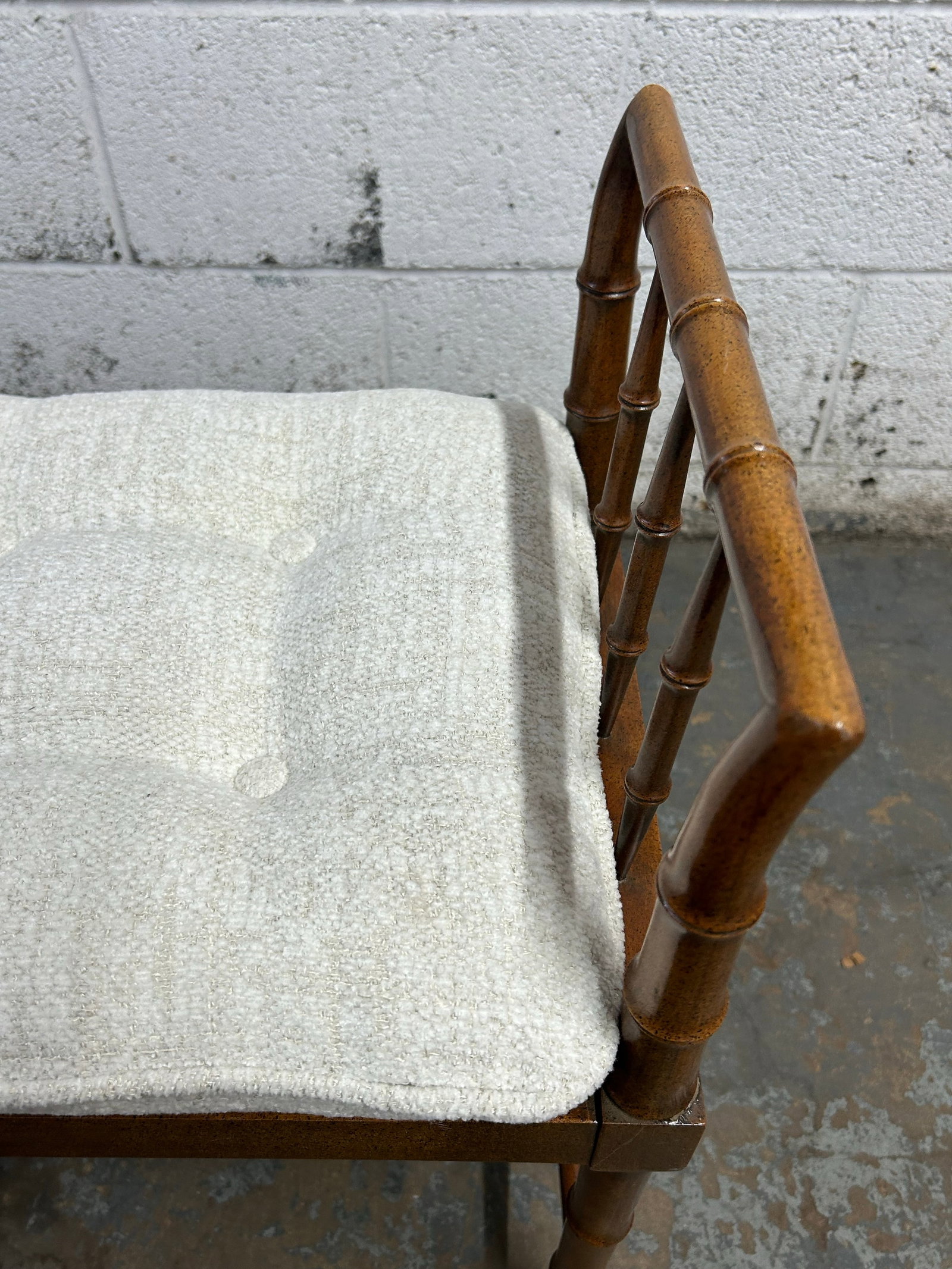 Mid 20th Century Faux Bamboo Baker Furniture Bench - 5