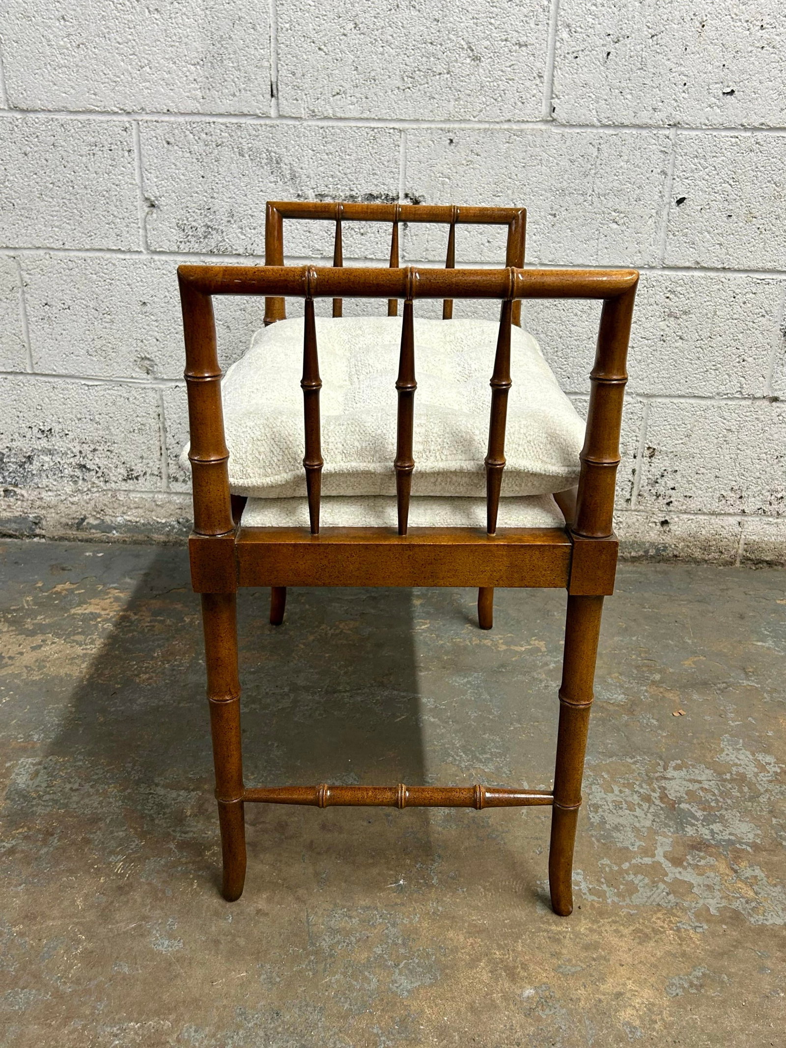 Mid 20th Century Faux Bamboo Baker Furniture Bench - 6