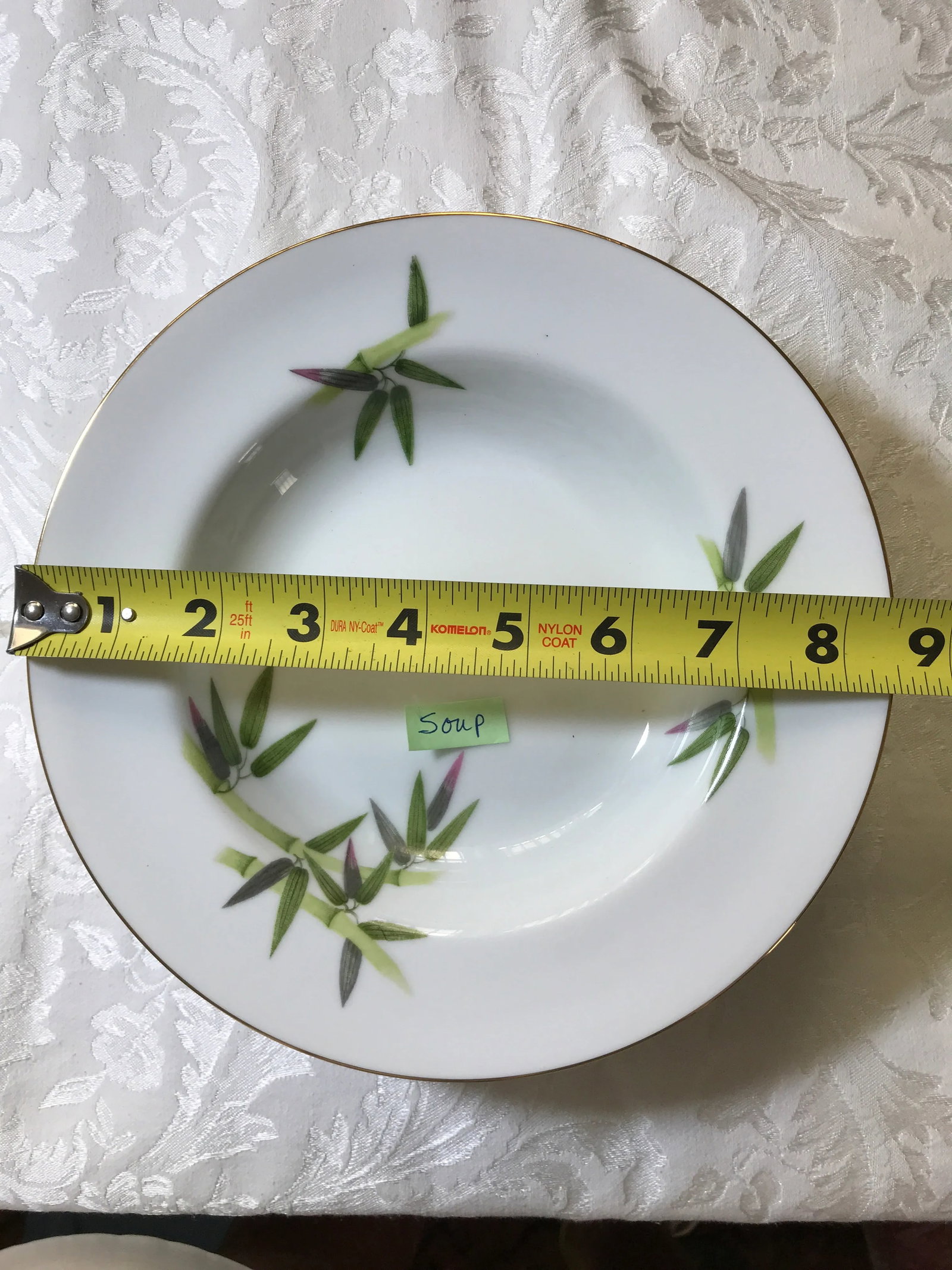 1950s Mid-Century Modern Narumi Spring Bamboo Dinnerware Set- 23 Pieces Japan 4 Place Settings - 5