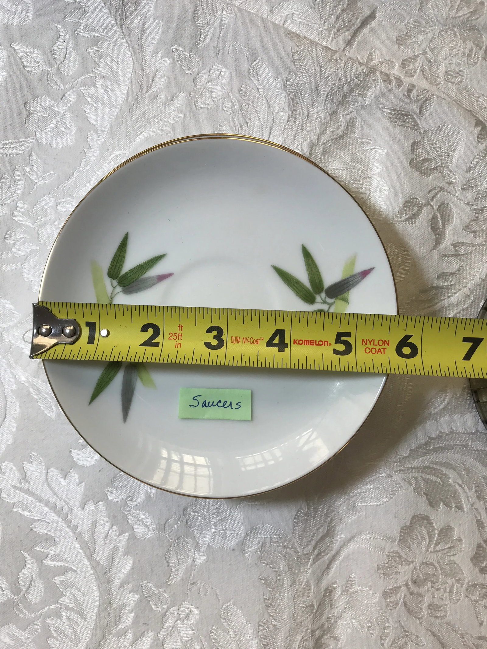 1950s Mid-Century Modern Narumi Spring Bamboo Dinnerware Set- 23 Pieces Japan 4 Place Settings - 8