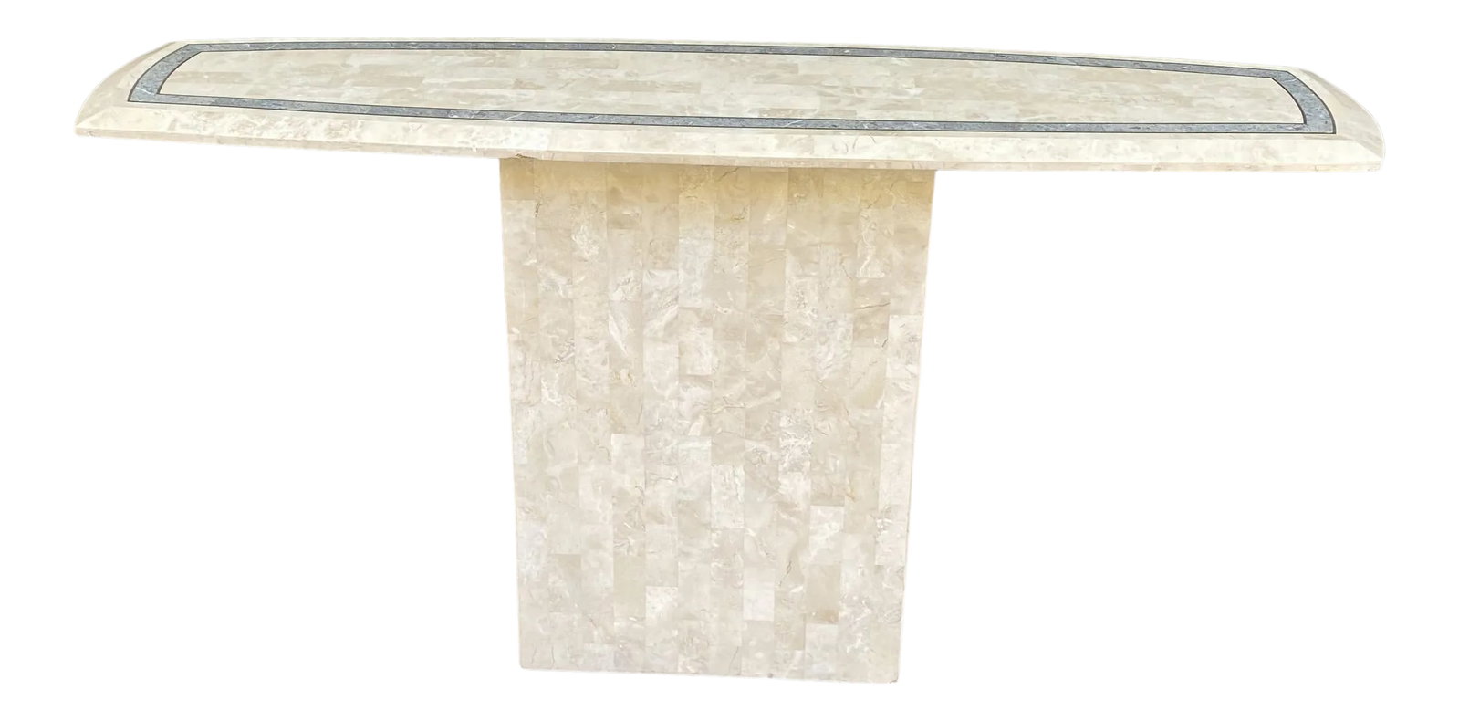 1980s Maitland-Smith Fossilized Tessellated Stone Console (1 of 5)