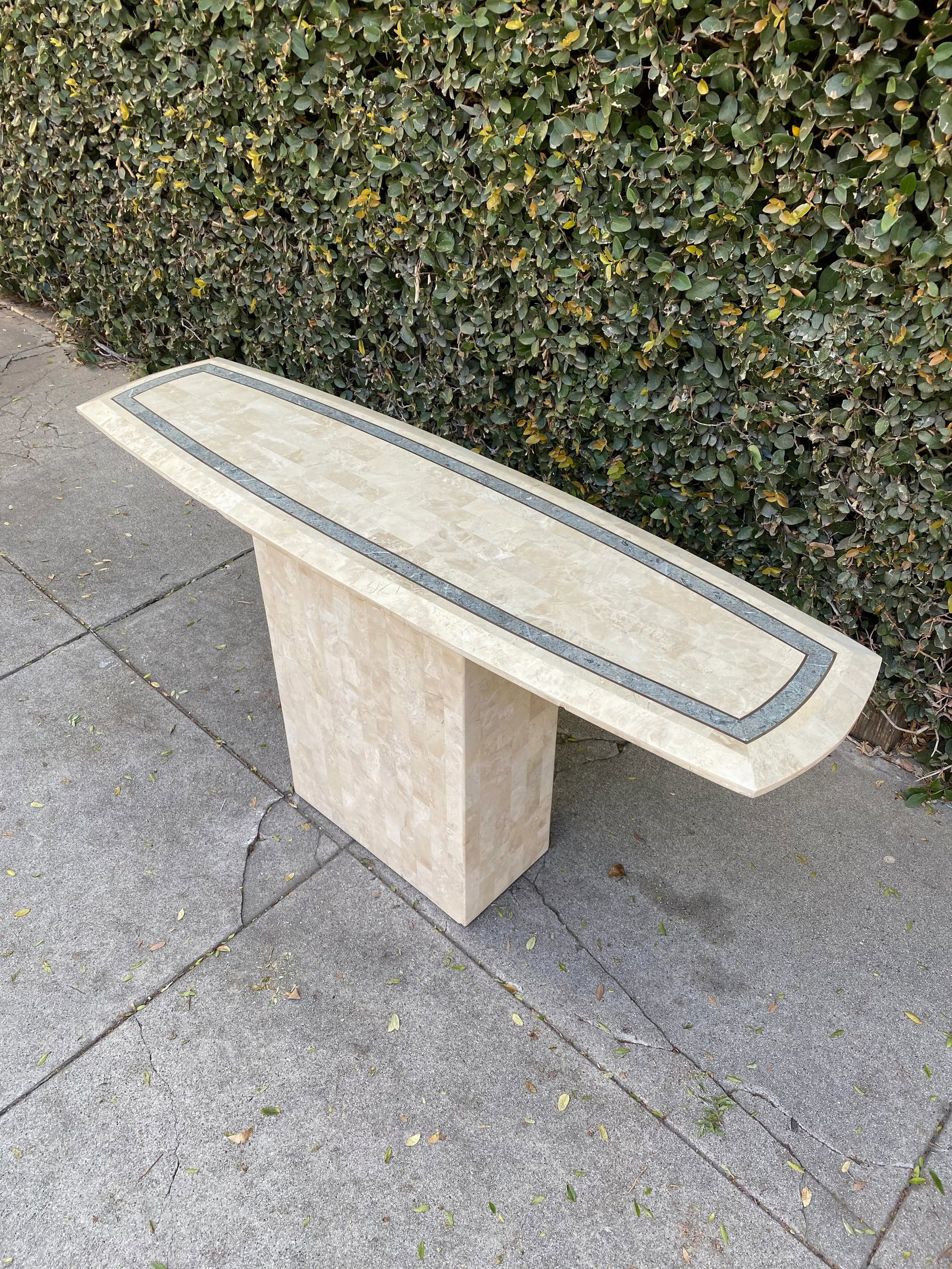 1980s Maitland-Smith Fossilized Tessellated Stone Console - 2