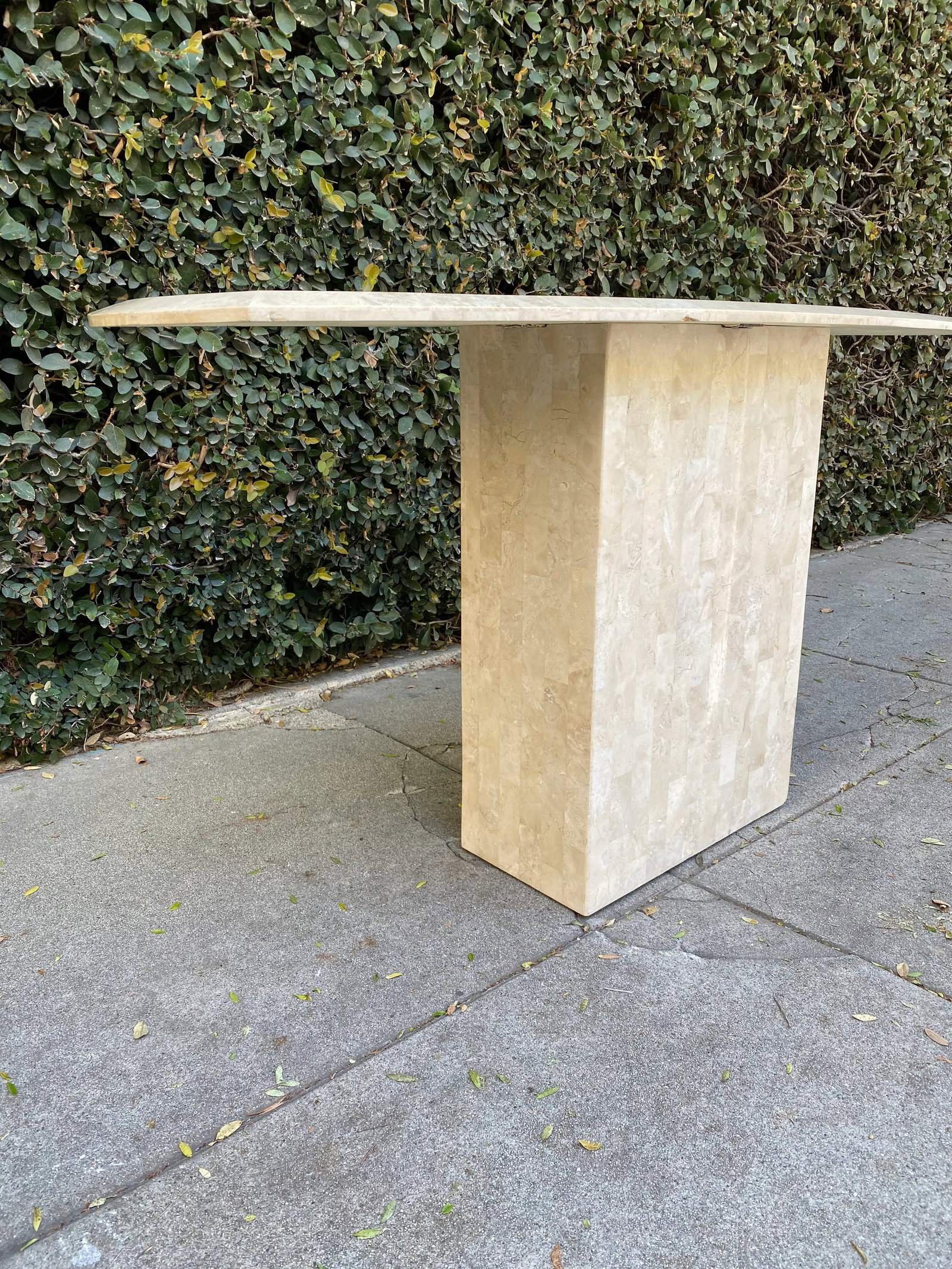 1980s Maitland-Smith Fossilized Tessellated Stone Console - 3
