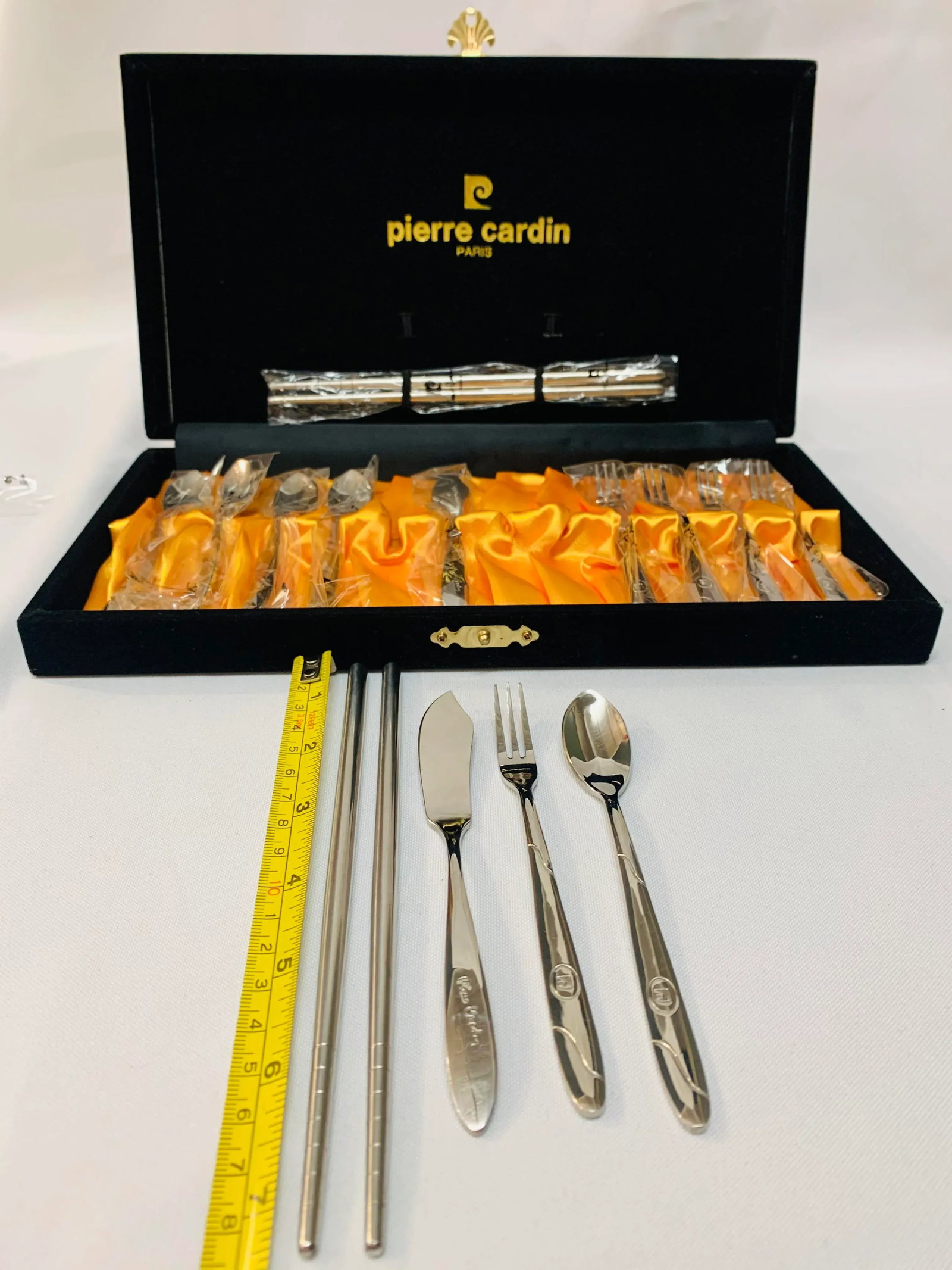 Pierre Cardin New Old Stock Boxed Hors D'oeuvre Flatware - 17 Piece Set - 12