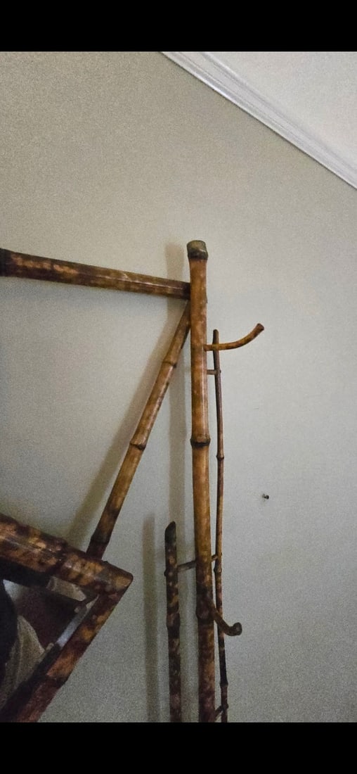 1920s Bamboo Hall Tree - 7