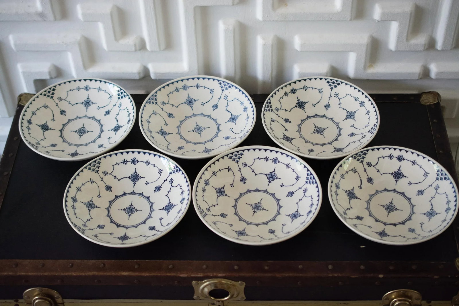 Vintage Royal China a 56 Delft Modern Salad Bowls- Set of 6 - 10