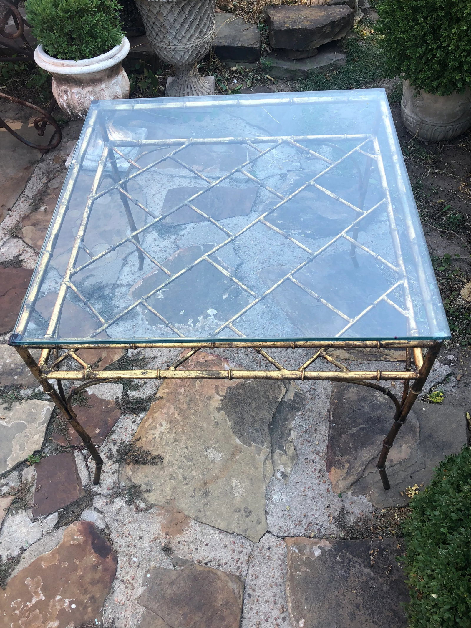 1960s Italian Gilt Faux Bamboo Game/Breakfast Table - 10